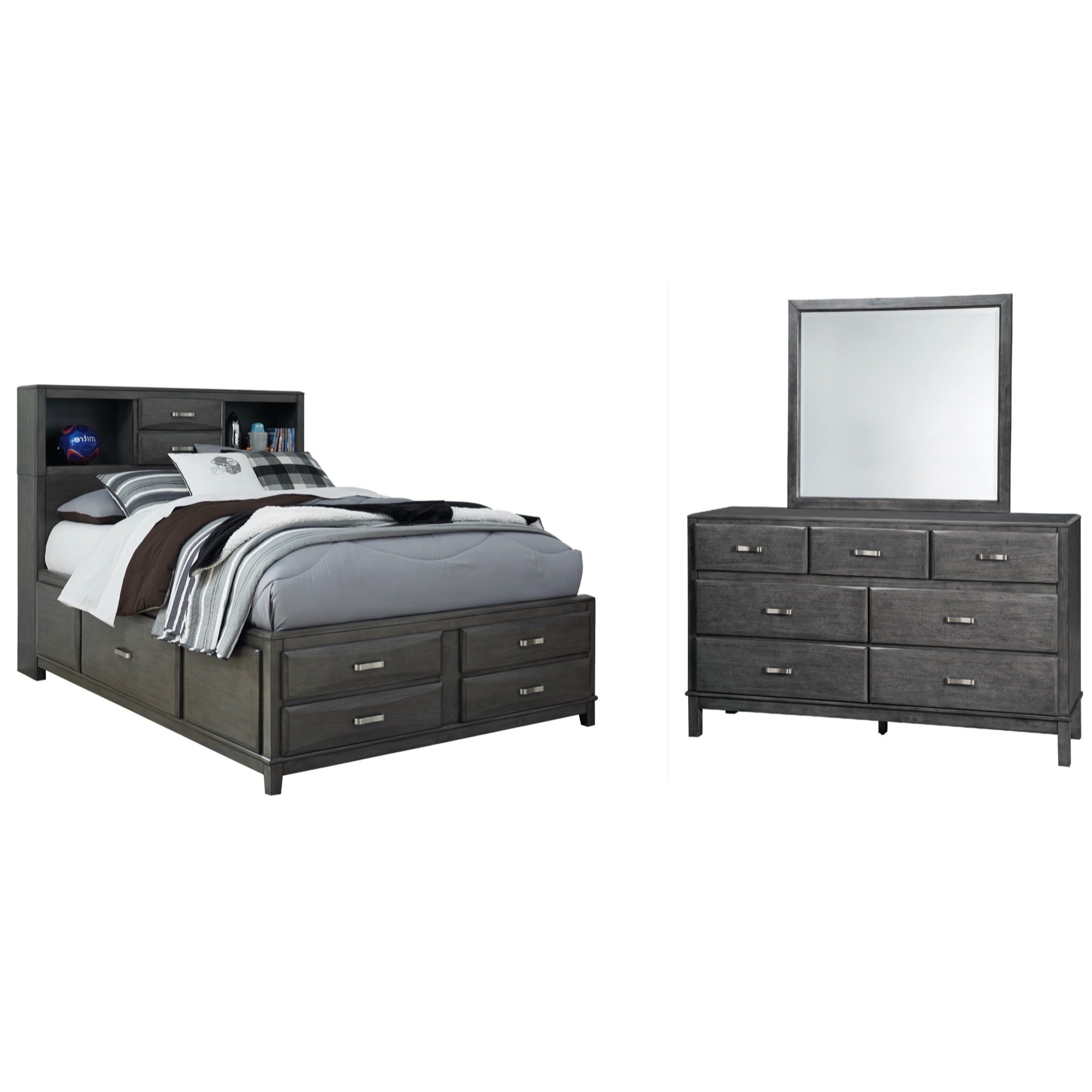Caitbrook Full 3 Piece Storage Bedroom Set - Adams Furniture
