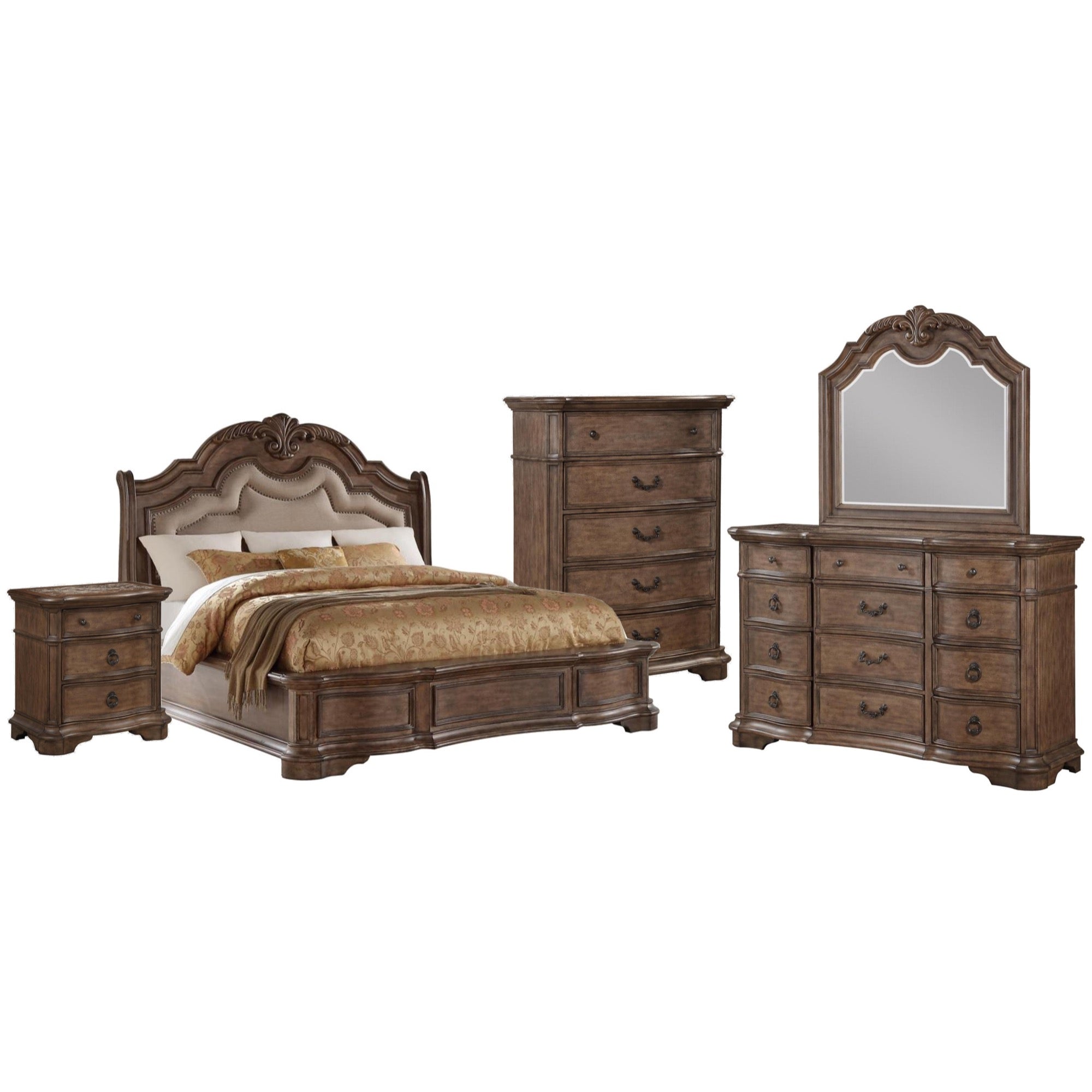 Tulsa Queen 5 Piece Bedroom Set - Adams Furniture