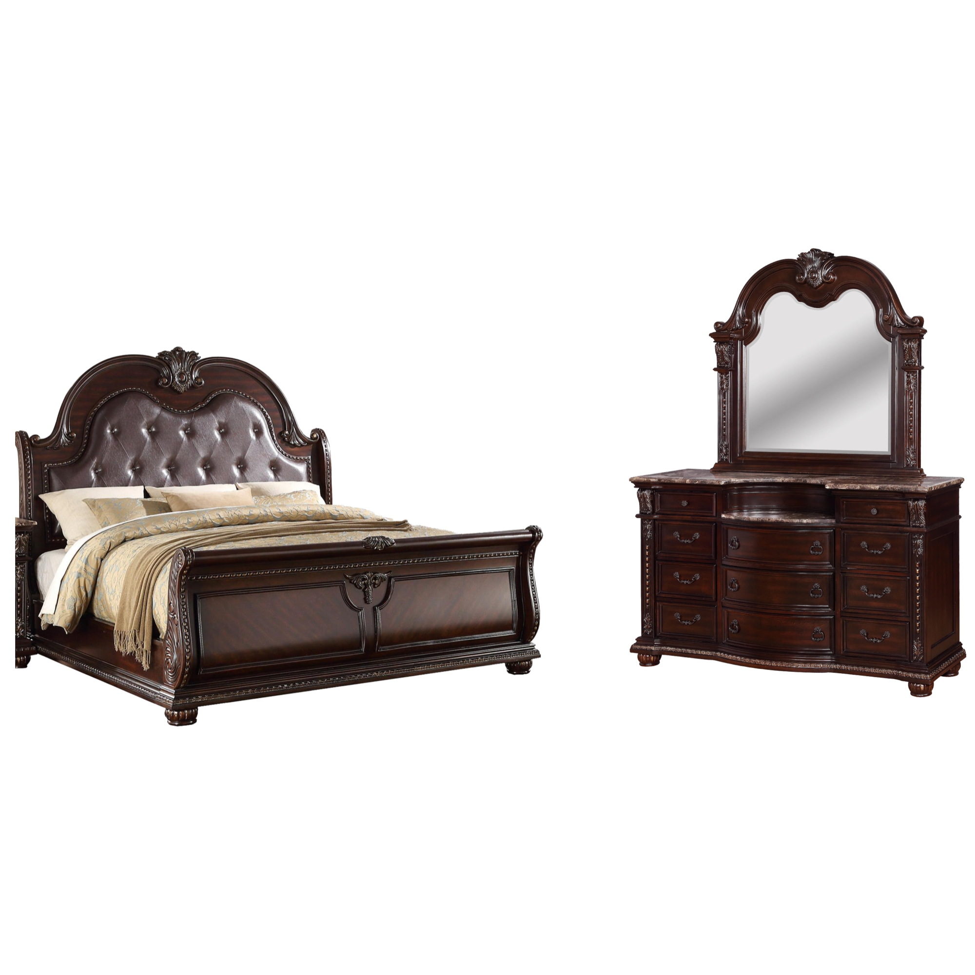 Stanley Queen 3 Piece Bedroom Set - Adams Furniture