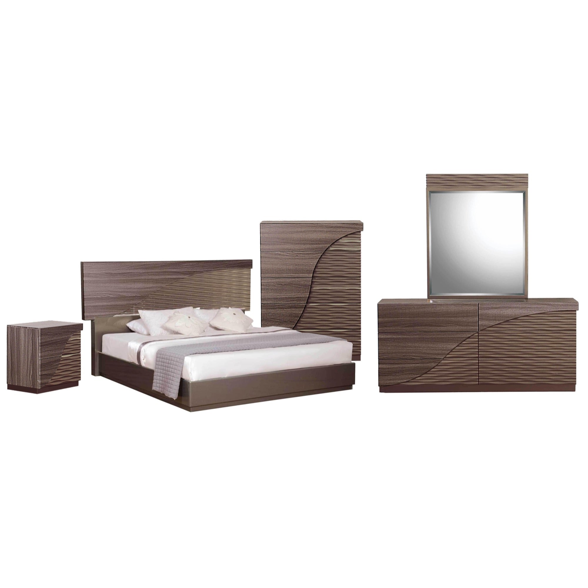 North King 5 Piece Bedroom Set - Adams Furniture