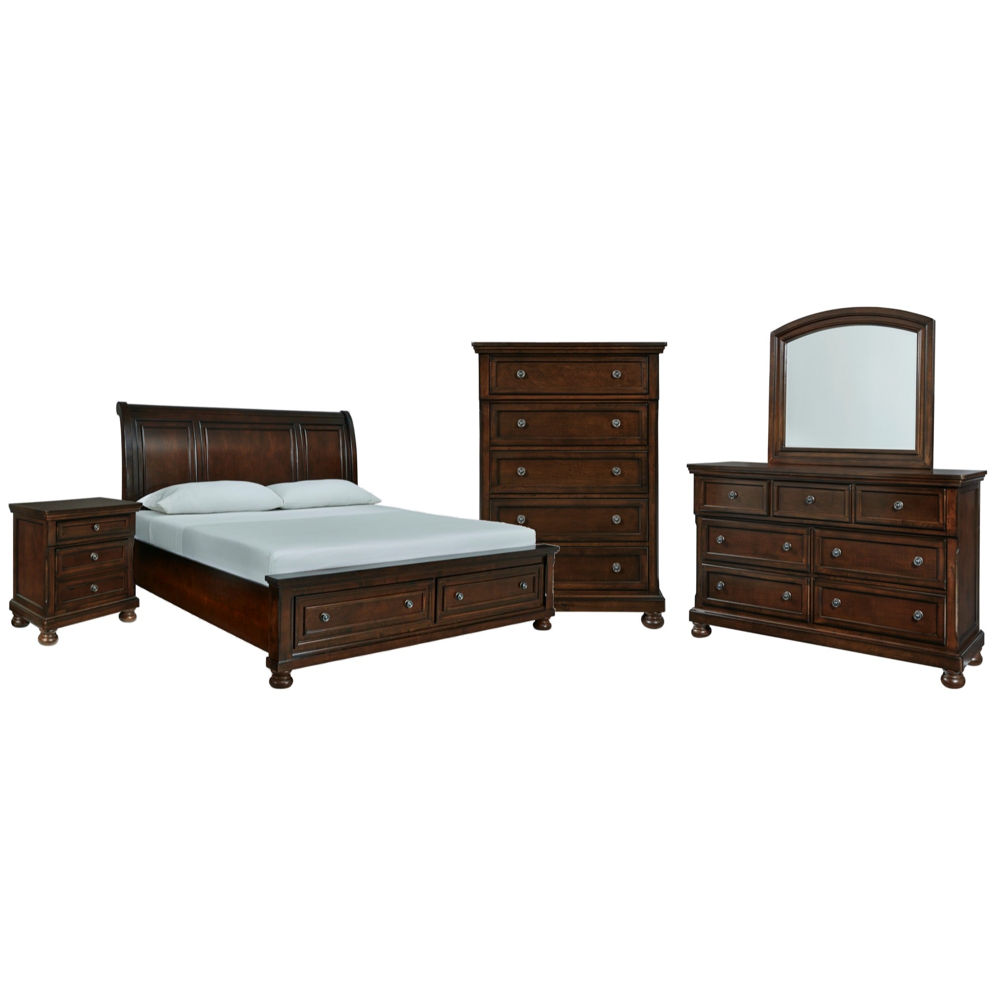 Porter Queen 5 Piece Storage Bedroom Set - Adams Furniture