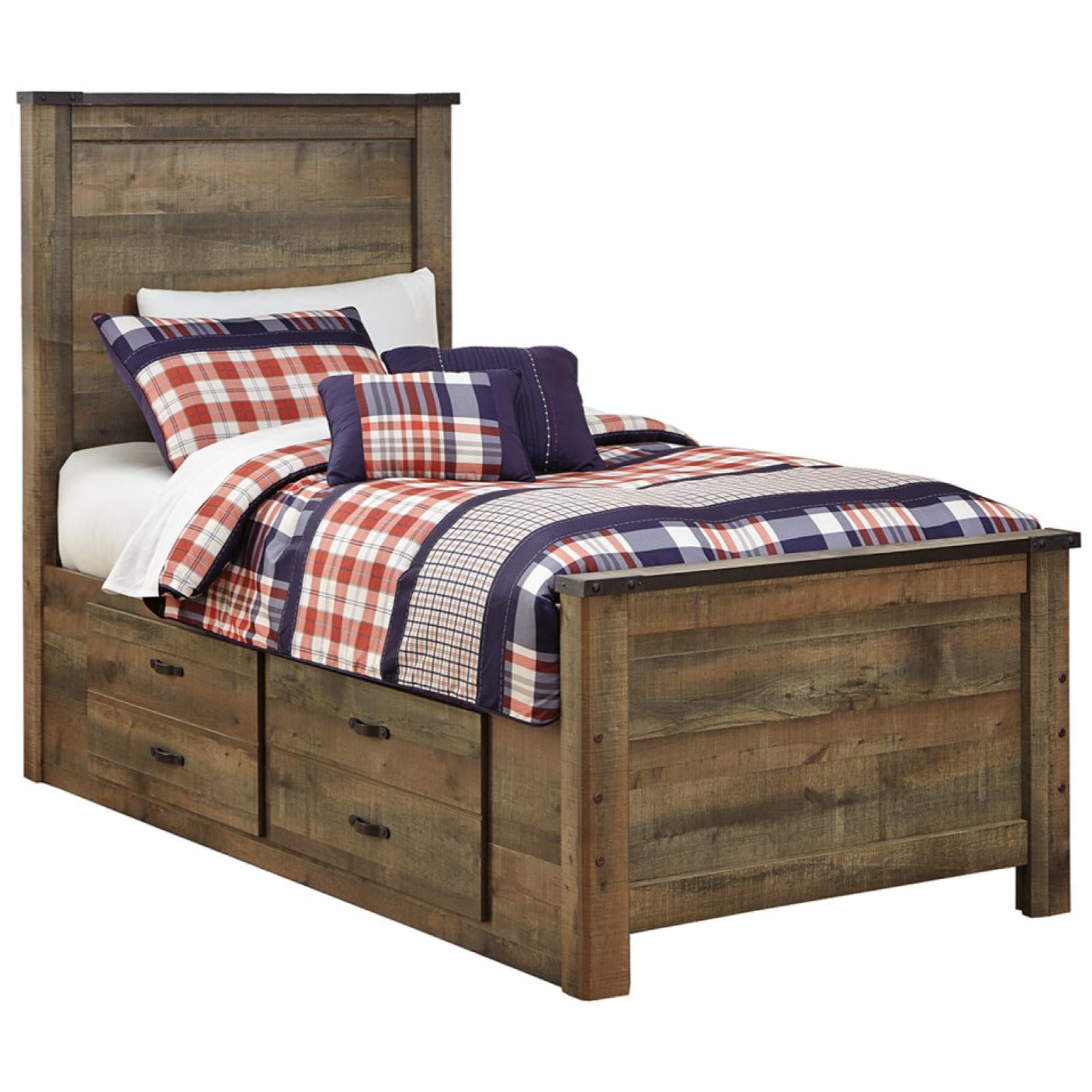Trinell Twin Panel 5 Piece Storage Bedroom Set - Adams Furniture