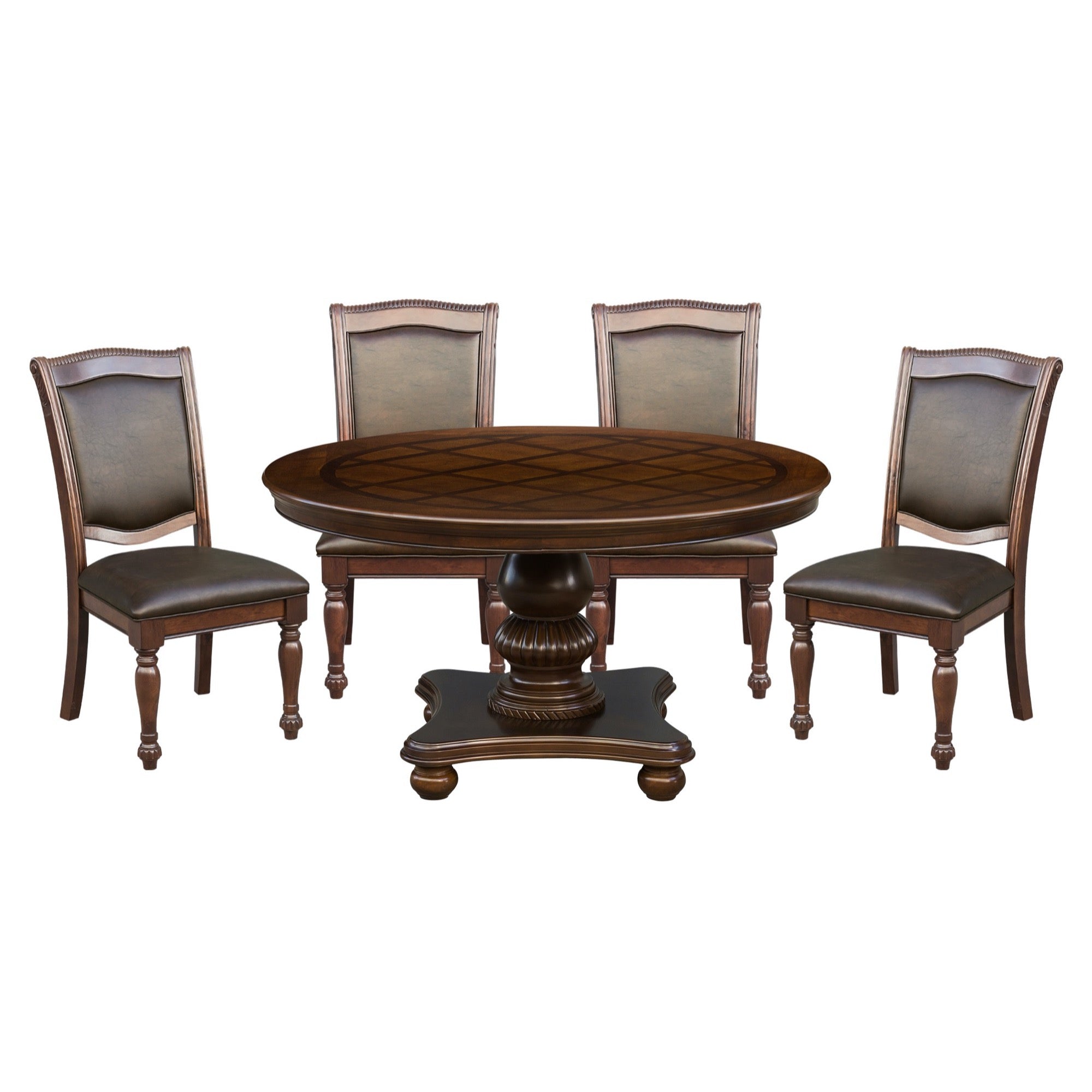 Lordsburg 5 Piece Round Dining Set - Adams Furniture
