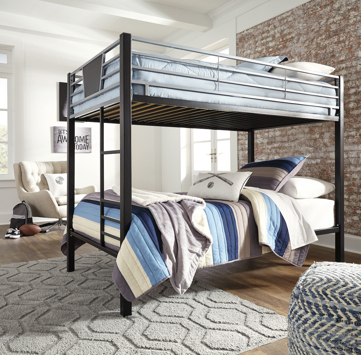 Dinsmore Twin over Twin Bunk Bed - Adams Furniture