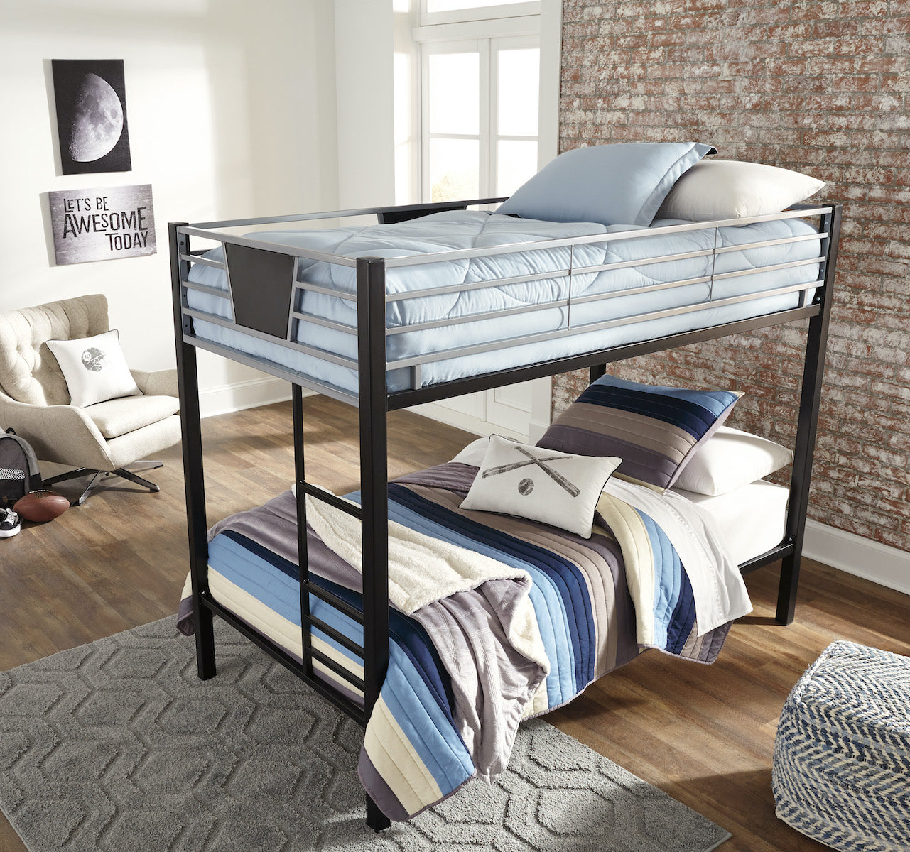 Dinsmore Twin over Twin Bunk Bed - Adams Furniture