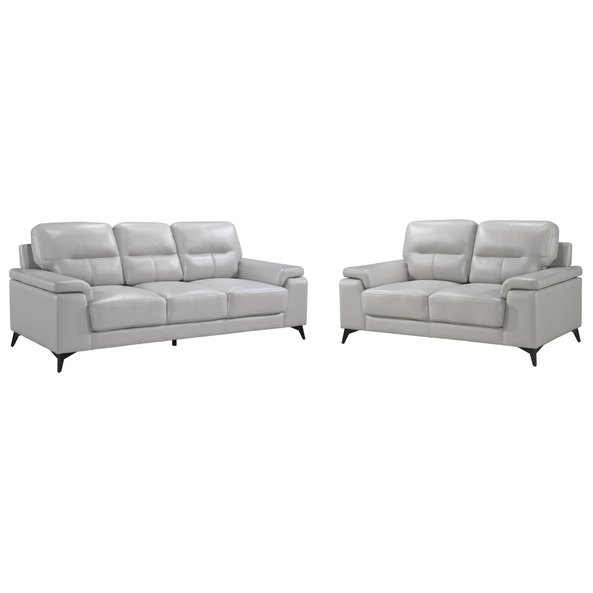 Mischa Leather Living Room Set - Adams Furniture