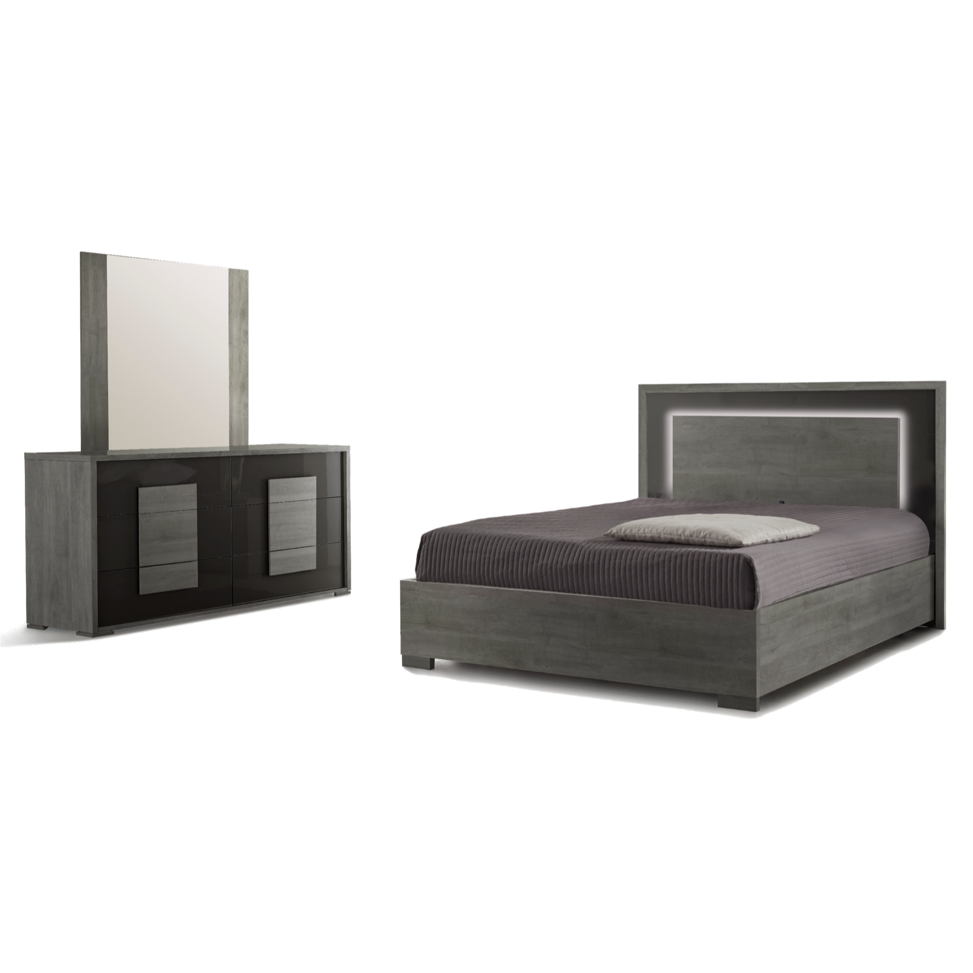 Lia Onyx King 3 Piece Bedroom Set - Adams Furniture