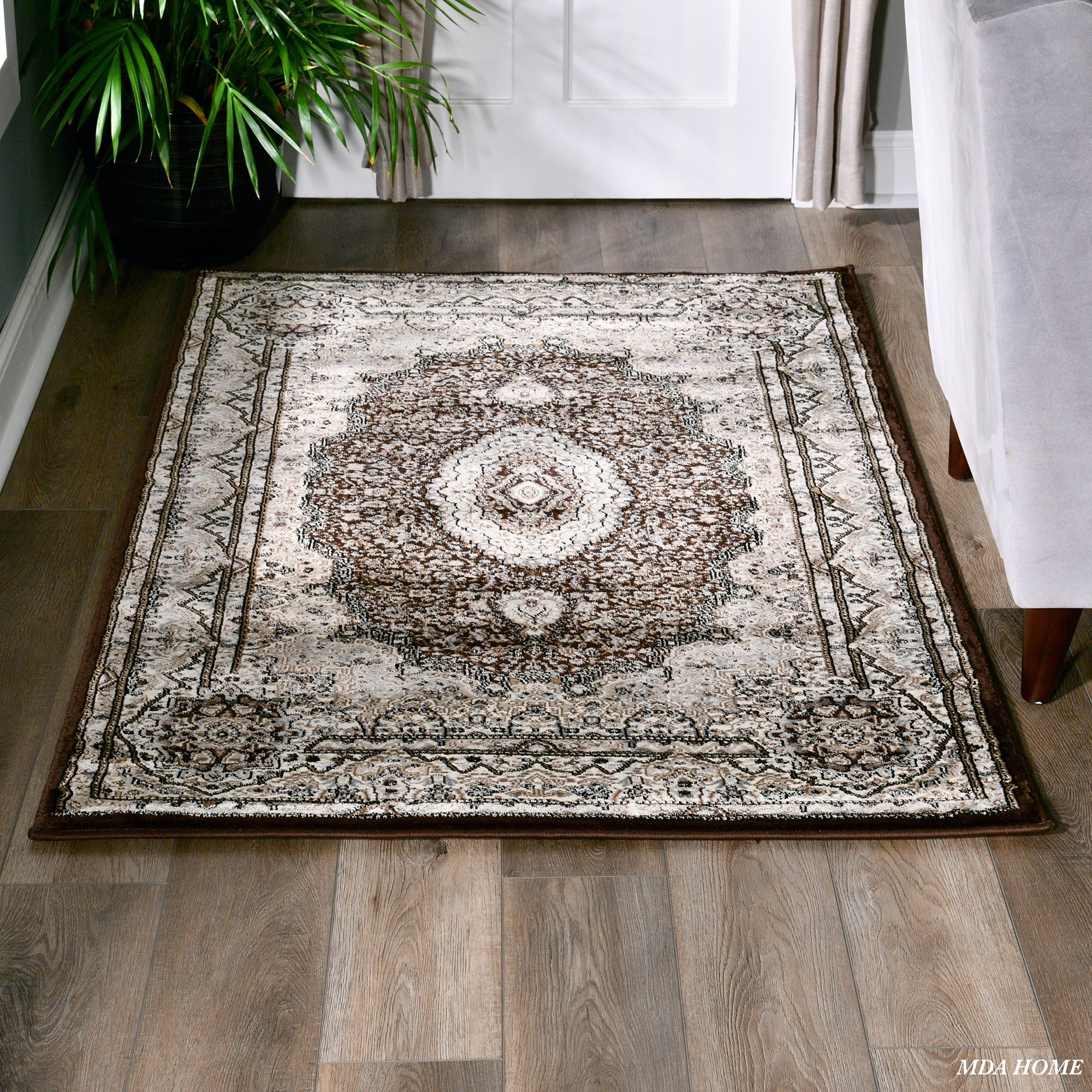 Tabriz 5x8 Brown Area Rug - Adams Furniture