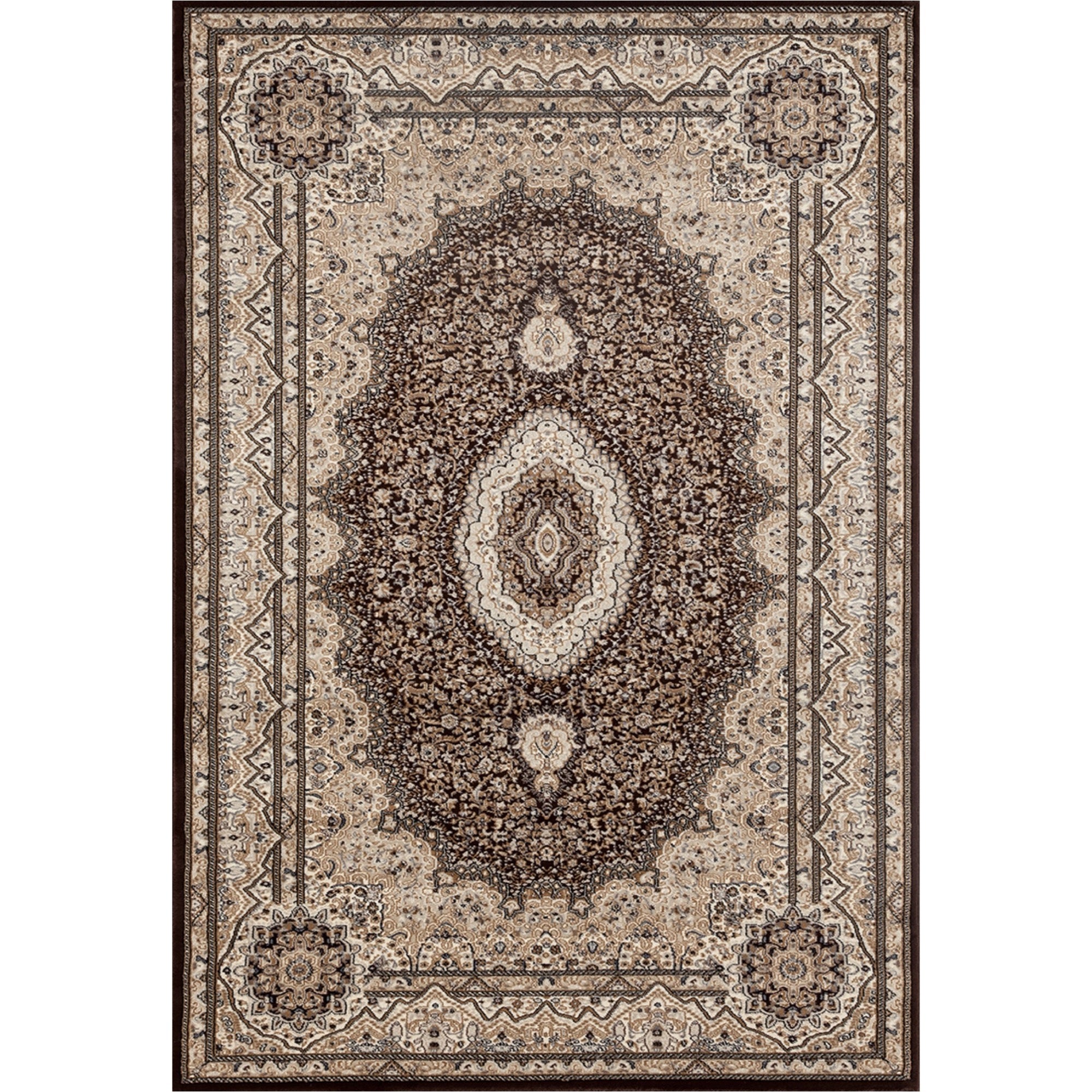 Tabriz 5x8 Brown Area Rug - Adams Furniture