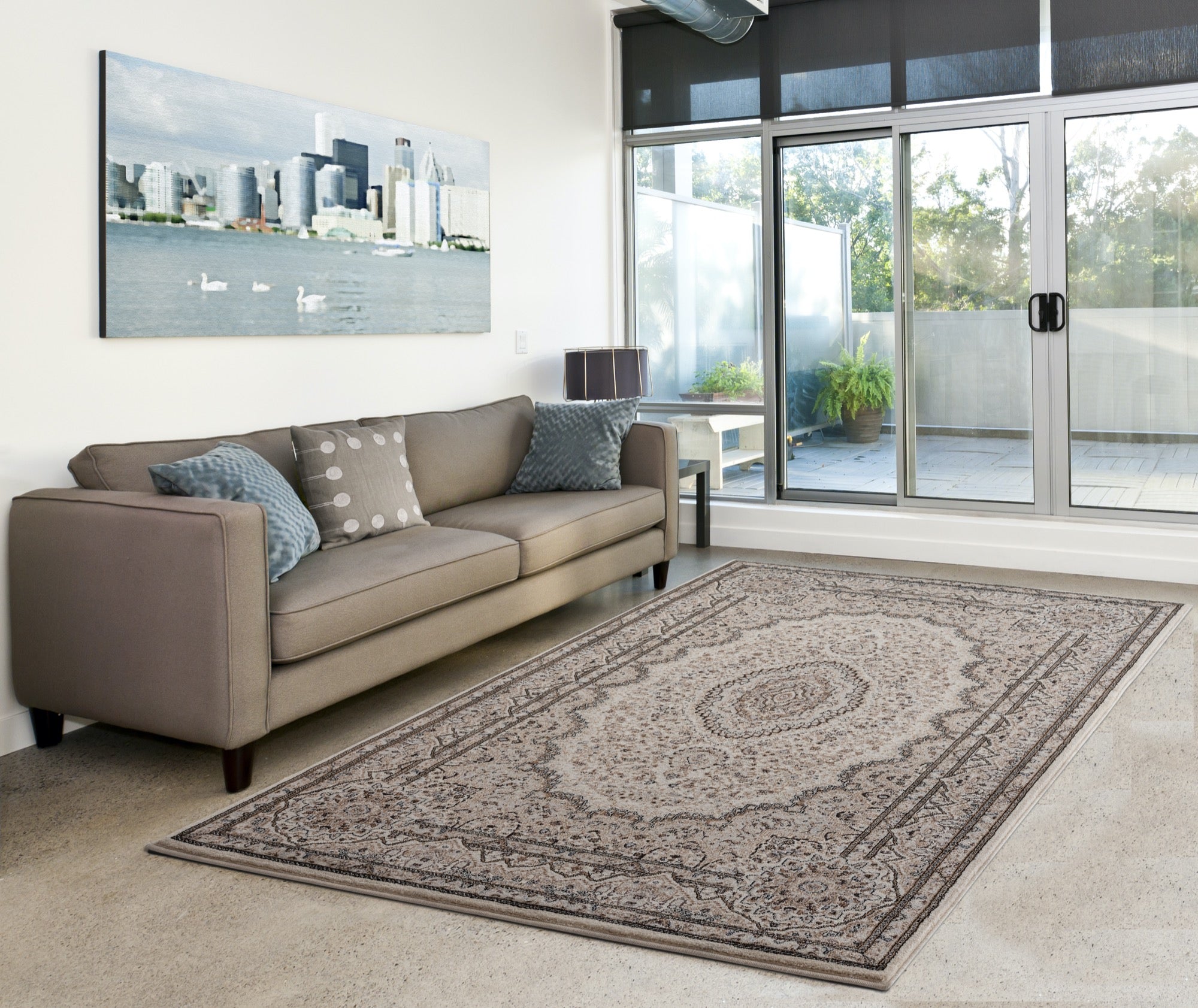 Tabriz 5x8 Cream Area Rug - Adams Furniture