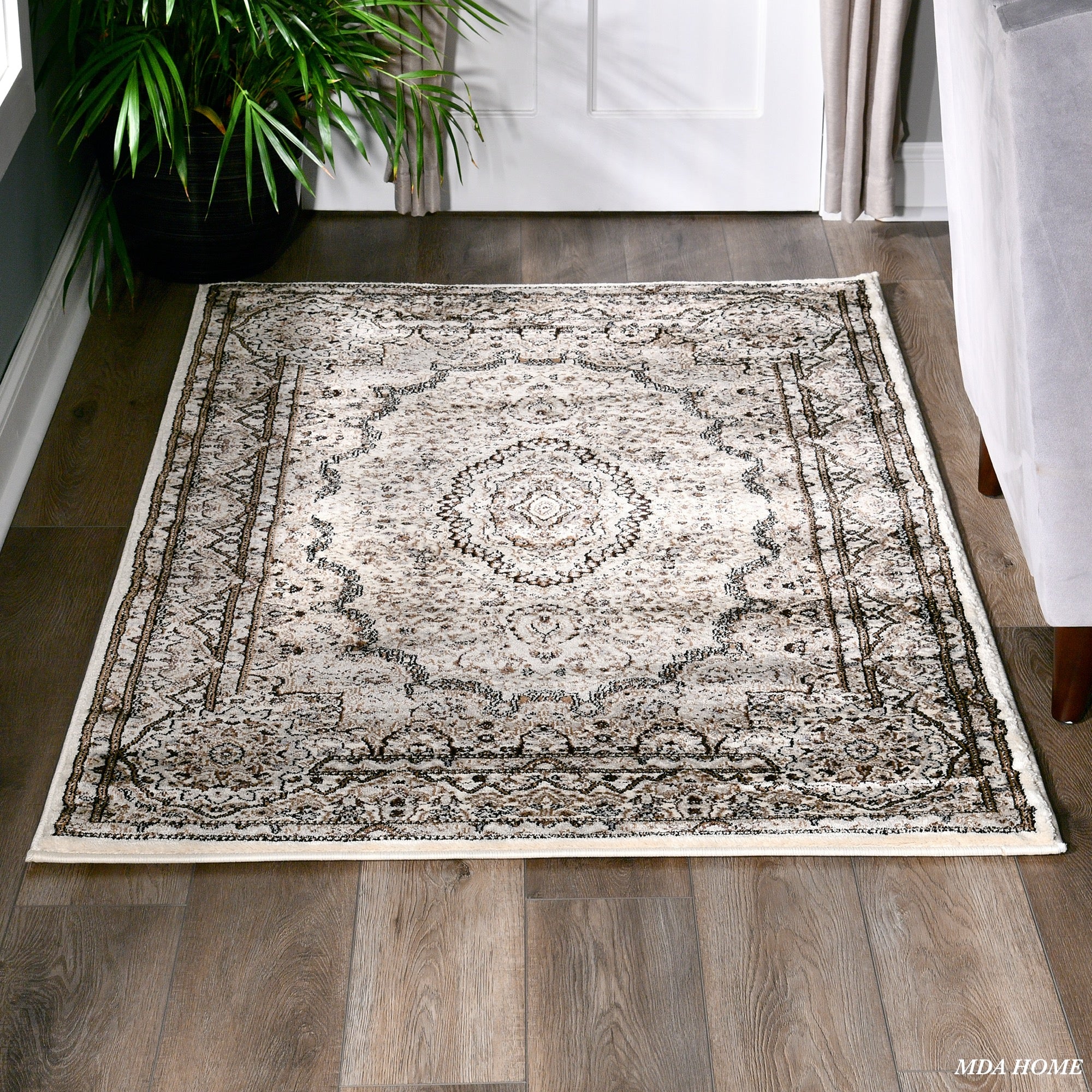 Tabriz 5x8 Cream Area Rug - Adams Furniture