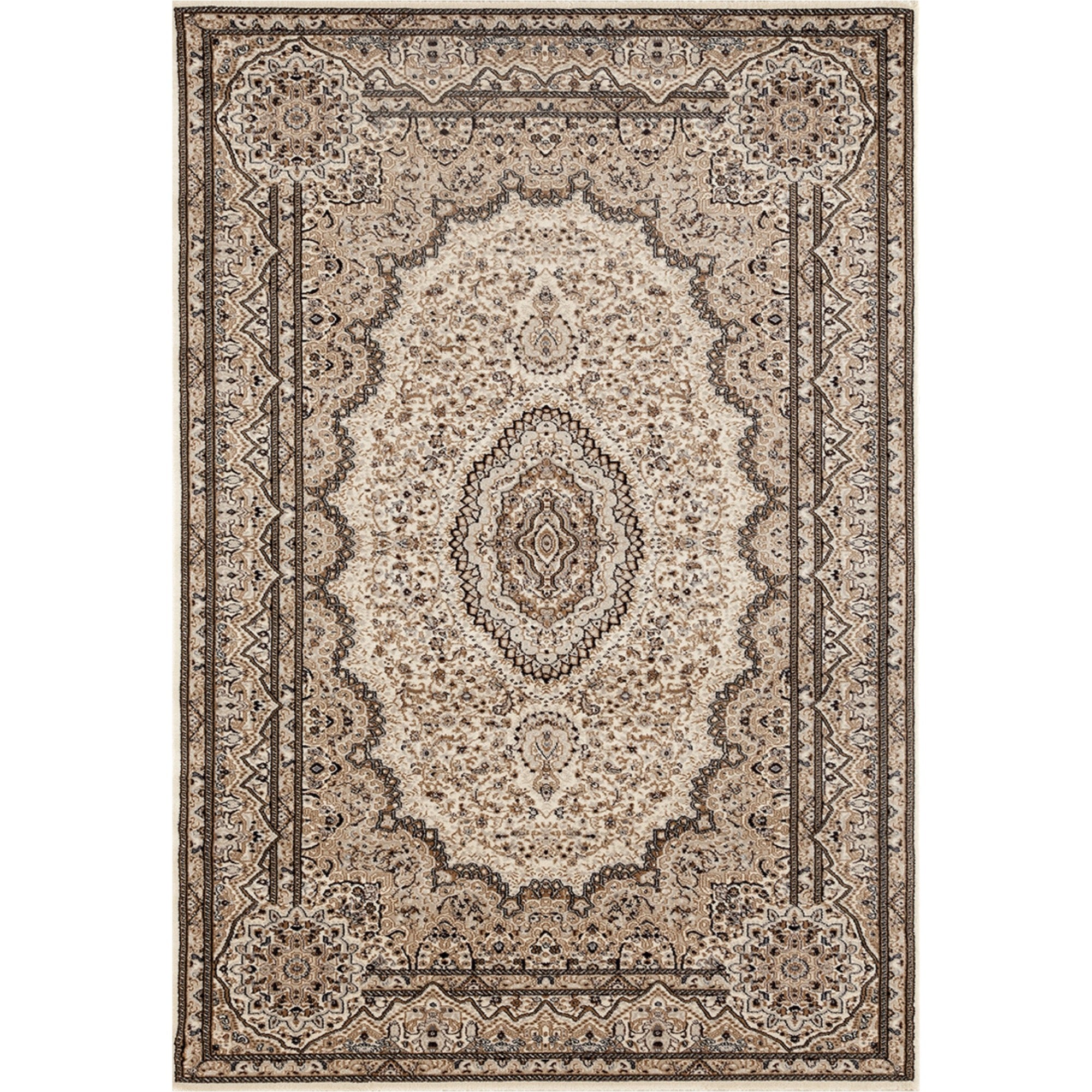 Tabriz 5x8 Cream Area Rug - Adams Furniture