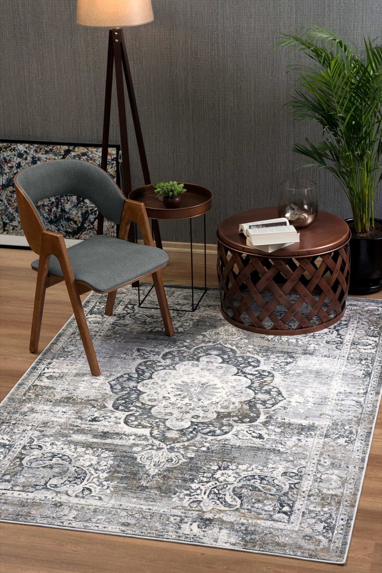 Christian 8x11 Grey Area Rug - Adams Furniture