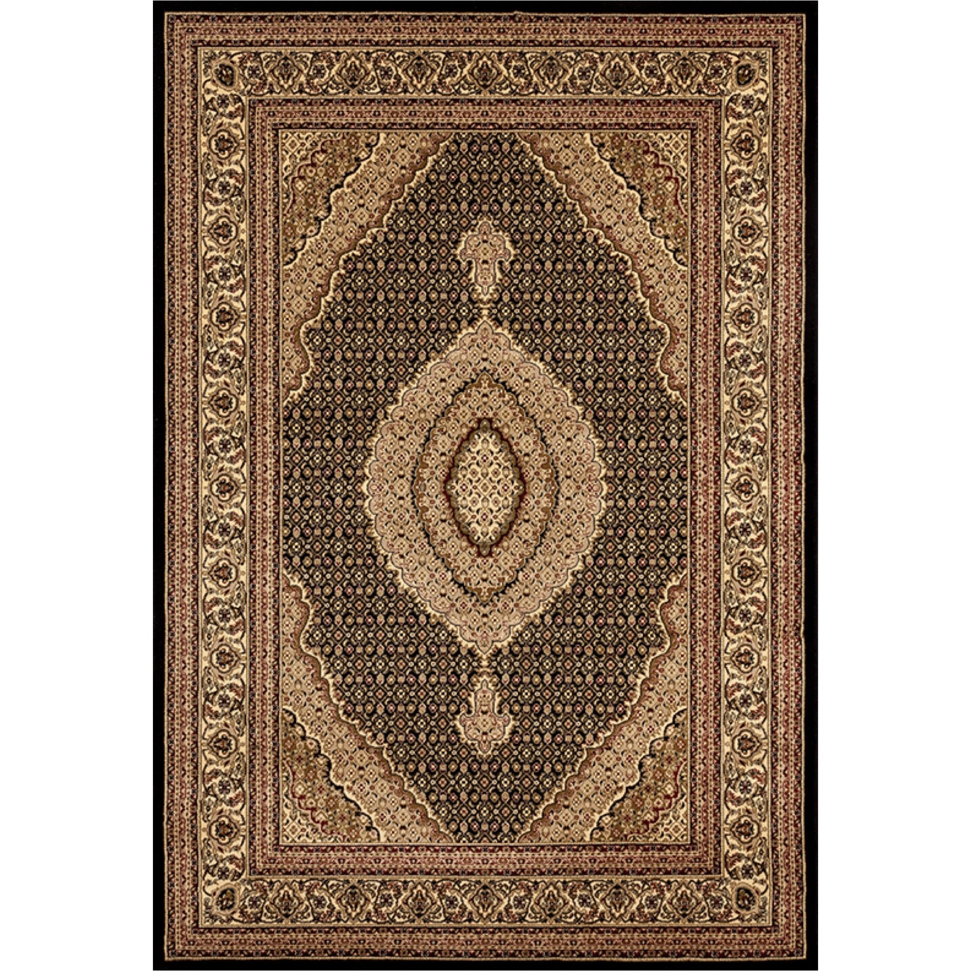 Persian 5x8 Black Area Rug - Adams Furniture