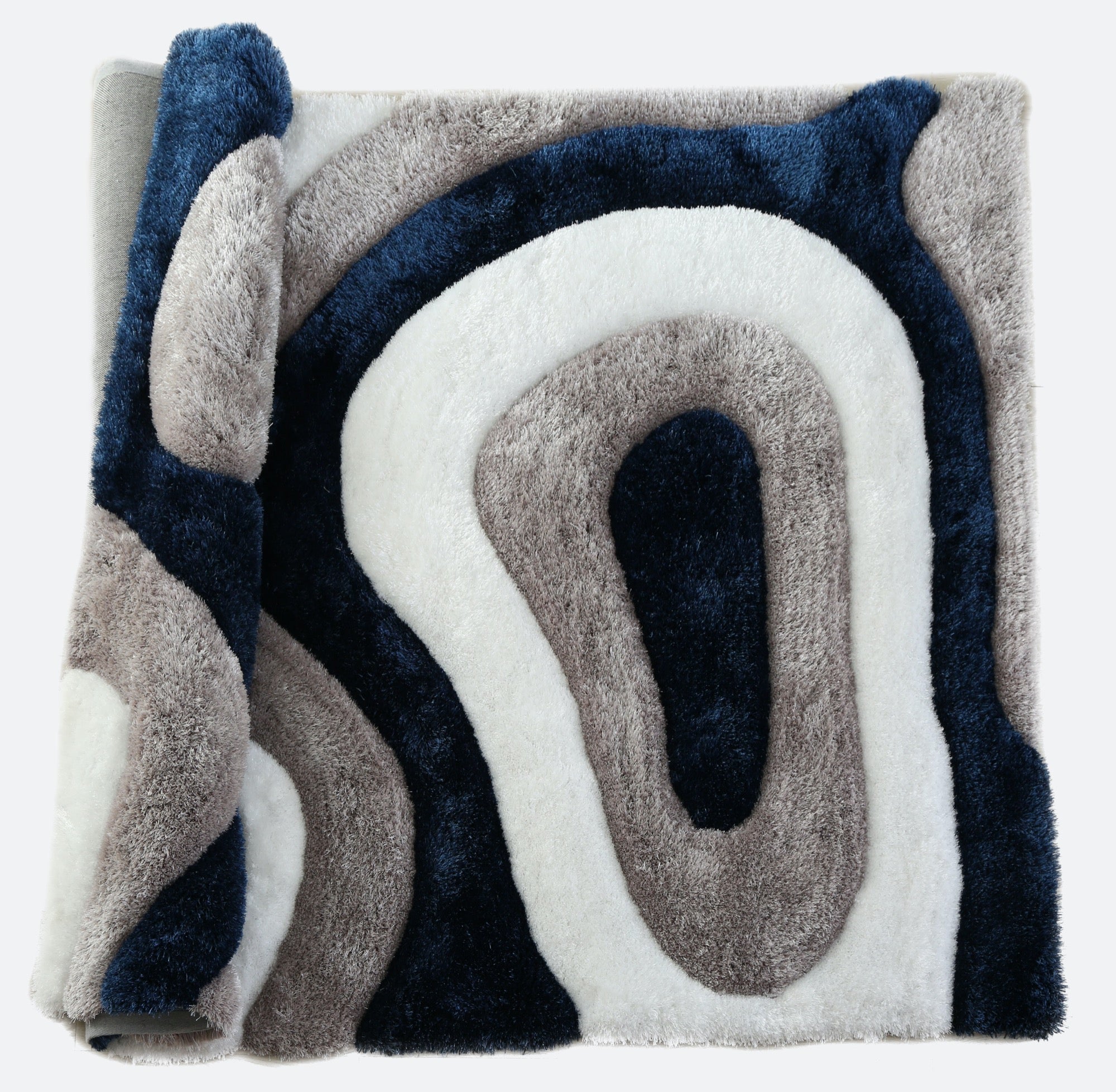Mateos Navy/Beige/White 5x7 Area Rug - Adams Furniture