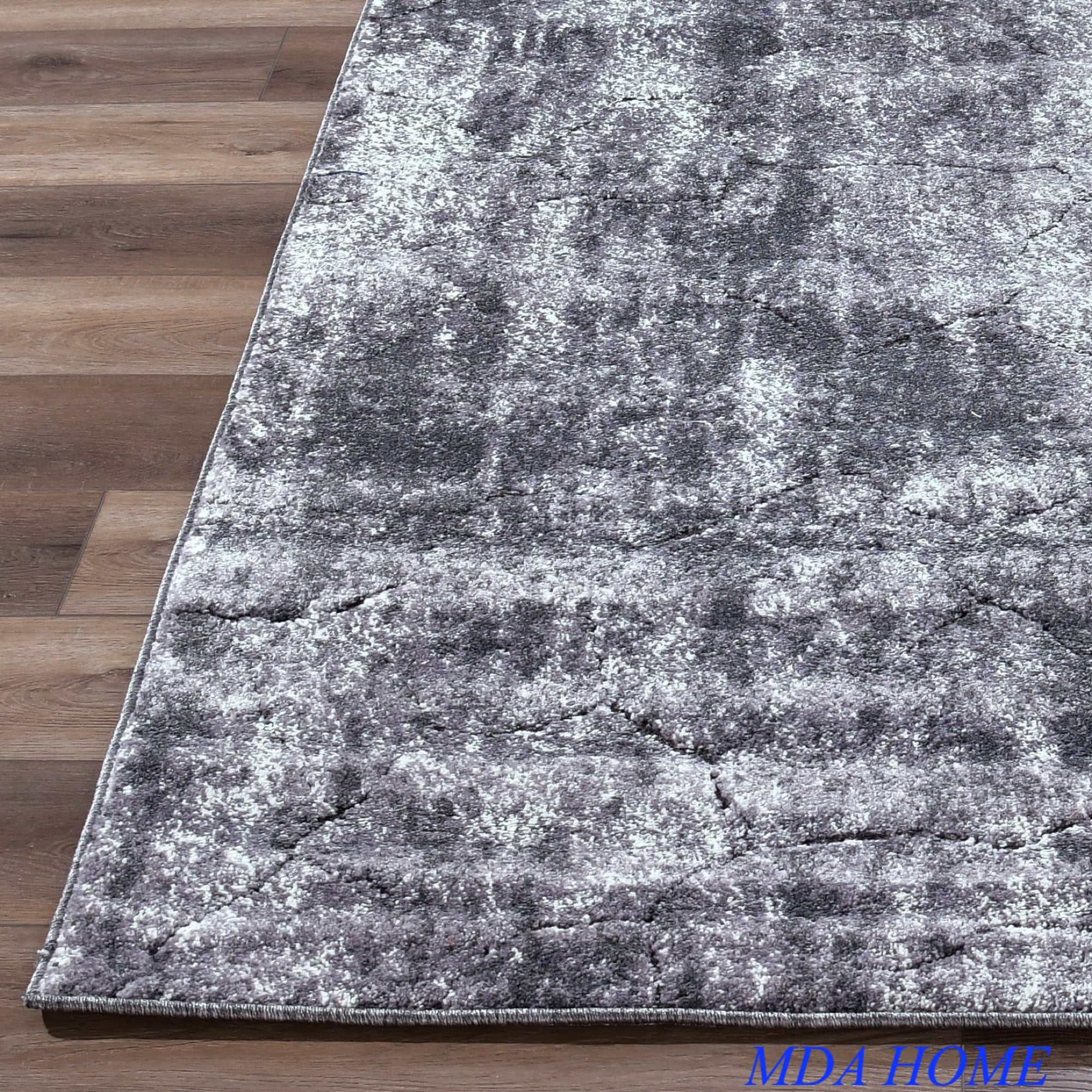 MIlian 5x7 Grey Area Rug - Adams Furniture