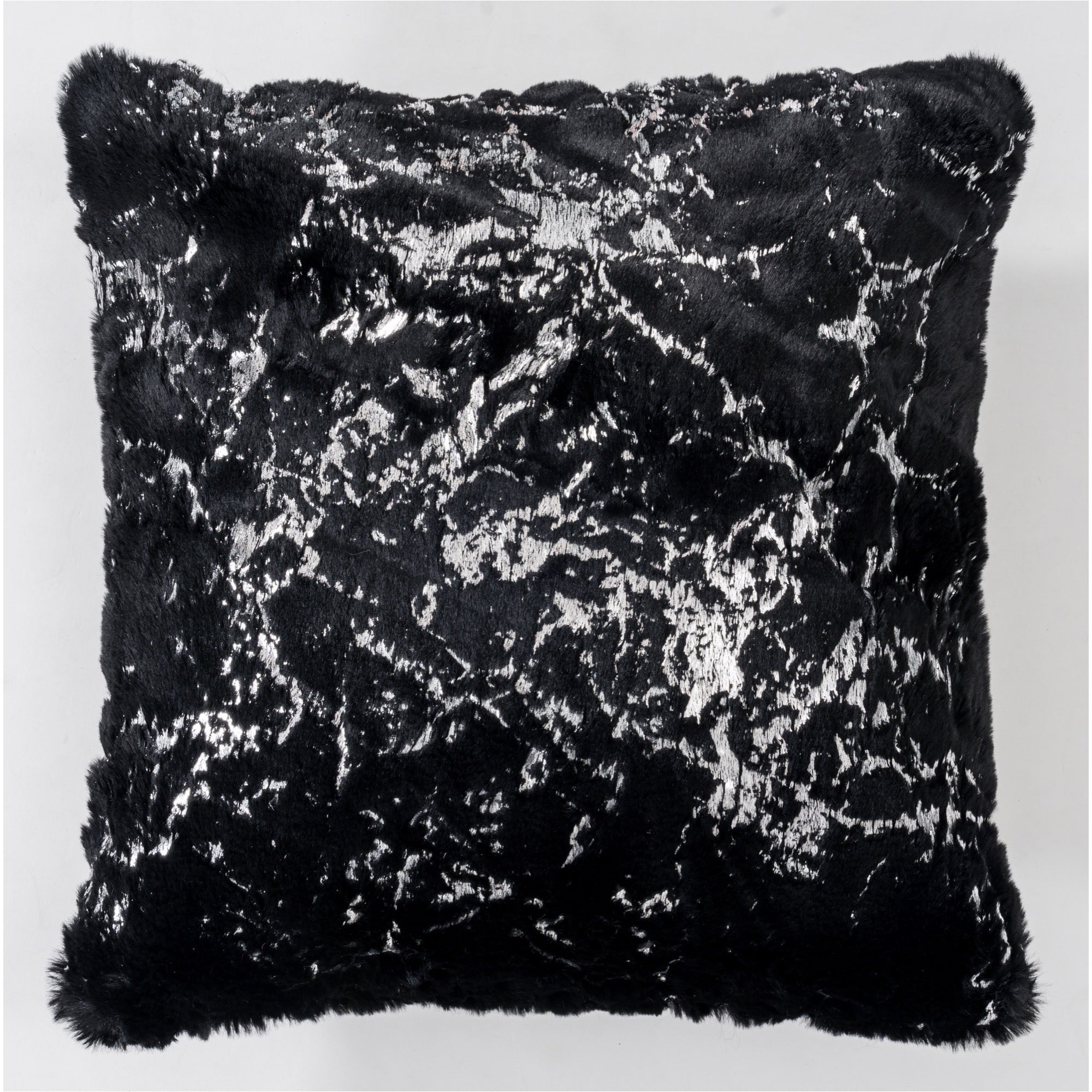Chryso Black with Silver Foil Pillow - Adams Furniture