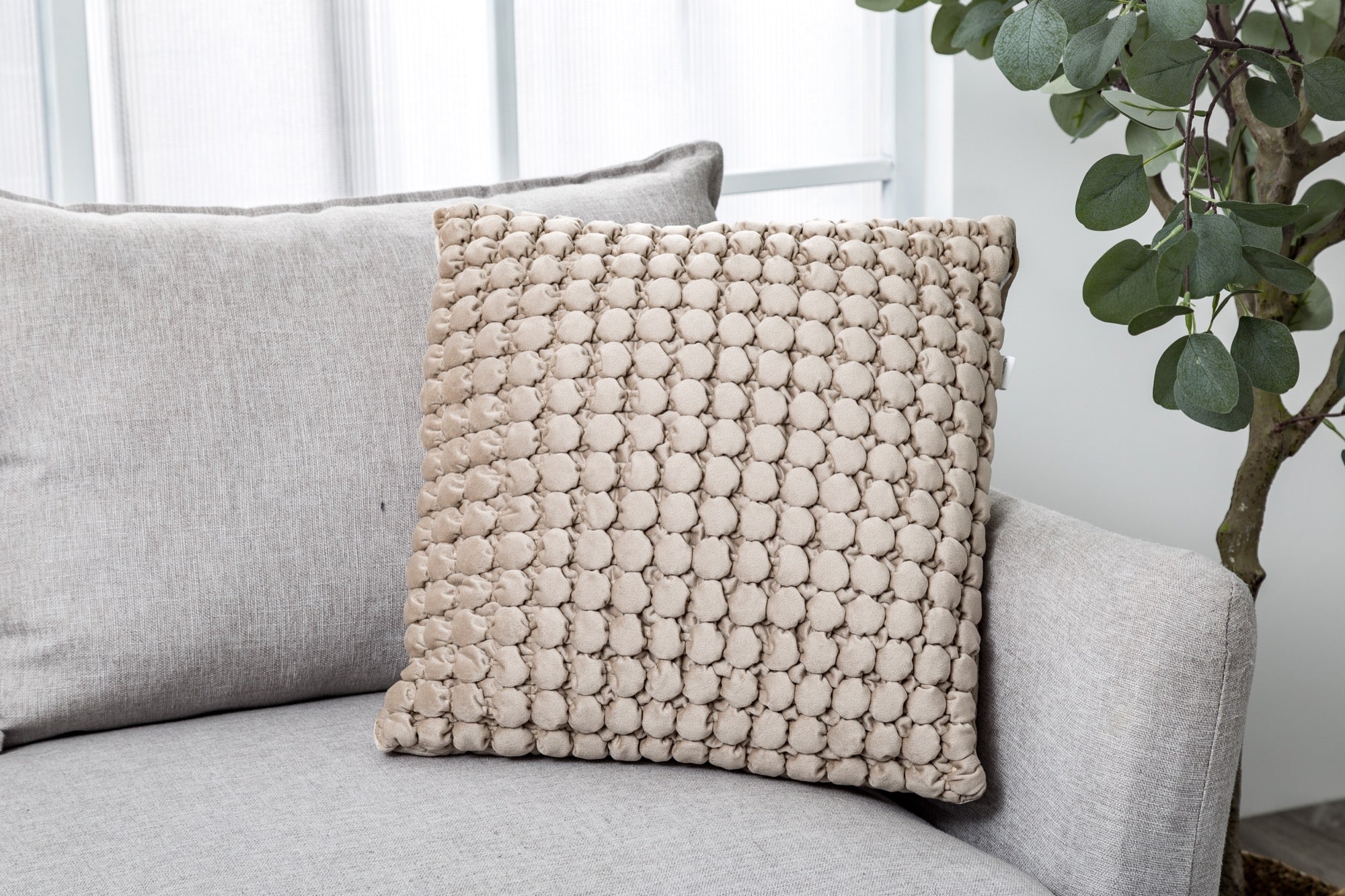 Thalasa 18"x18" Brown Pillow - Adams Furniture