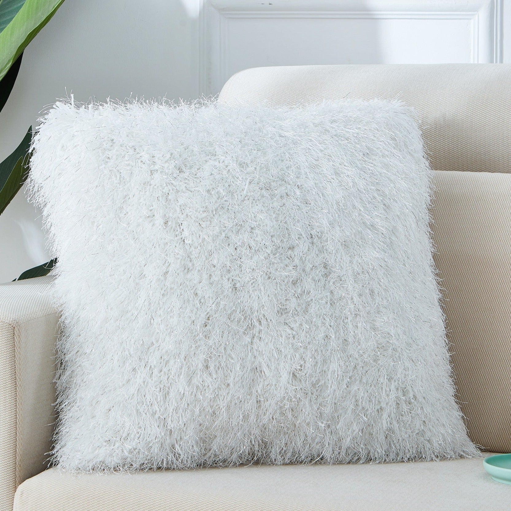 Manhattan White Pillow - Adams Furniture