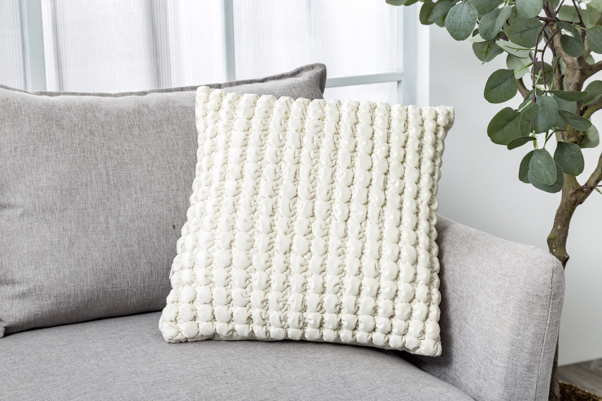 Thalasa 18"x18" Ivory Pillow - Adams Furniture
