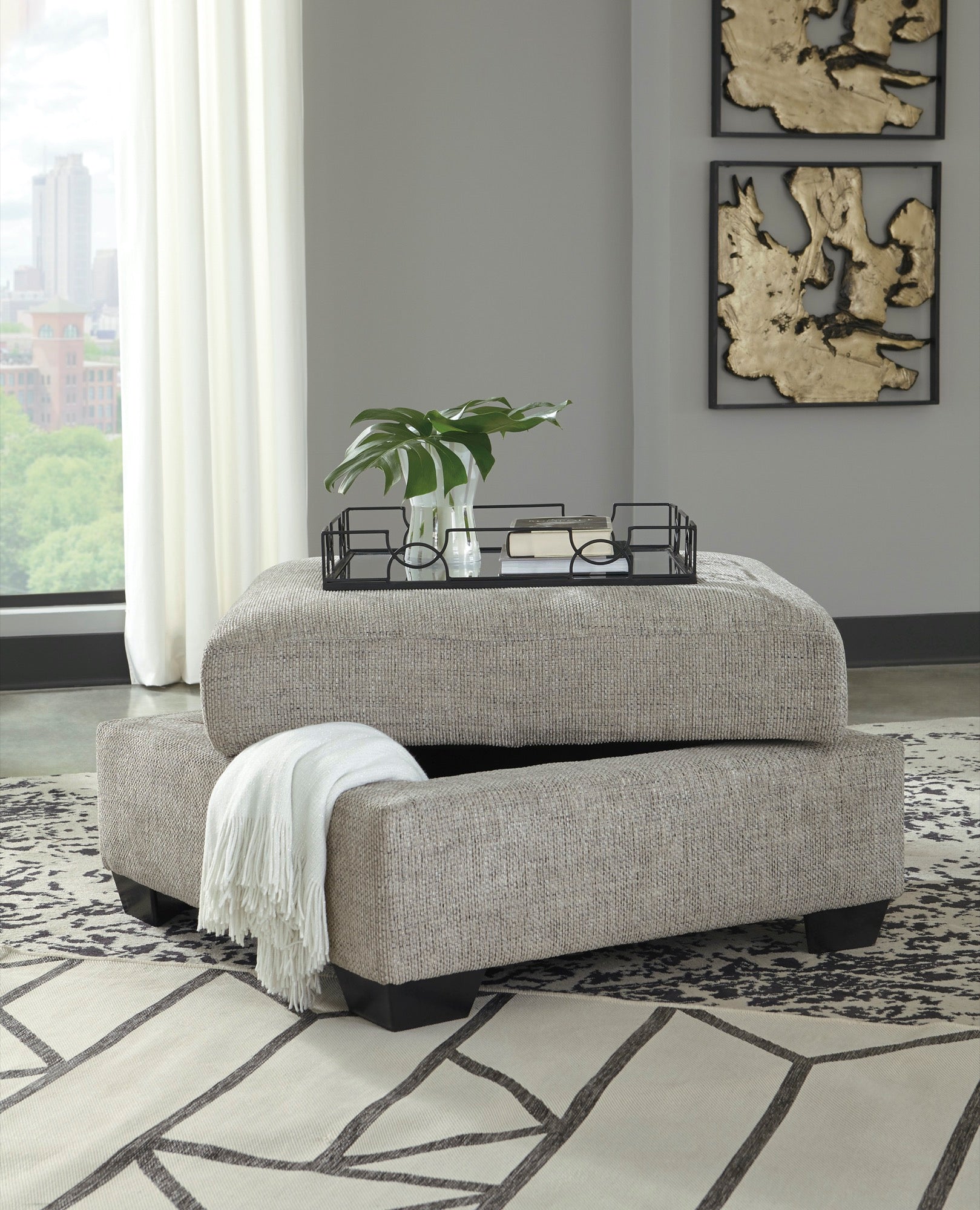 Megginson Ottoman With Storage - Adams Furniture