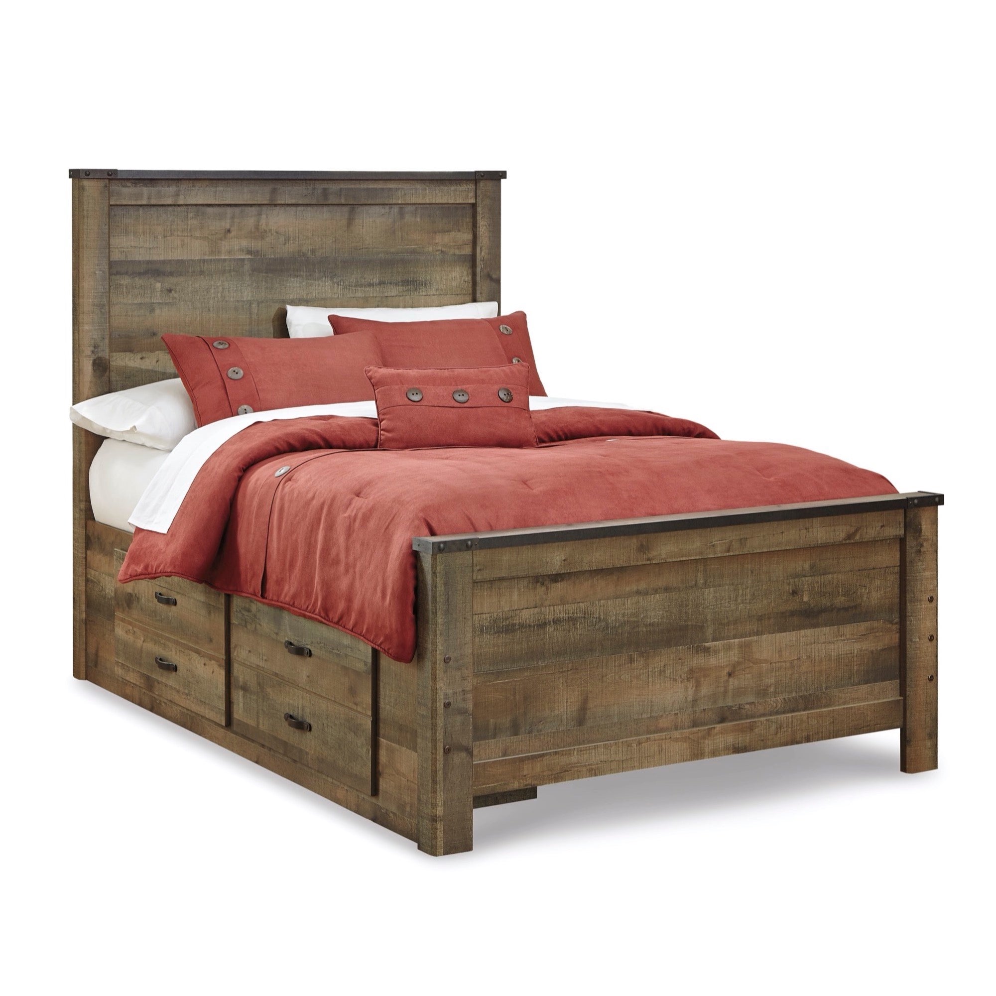 Trinell Full Bookcase Bed with 2 Storage Drawers - Adams Furniture