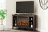 Camiburg Corner TV Stand with Electric Fireplace - Adams Furniture