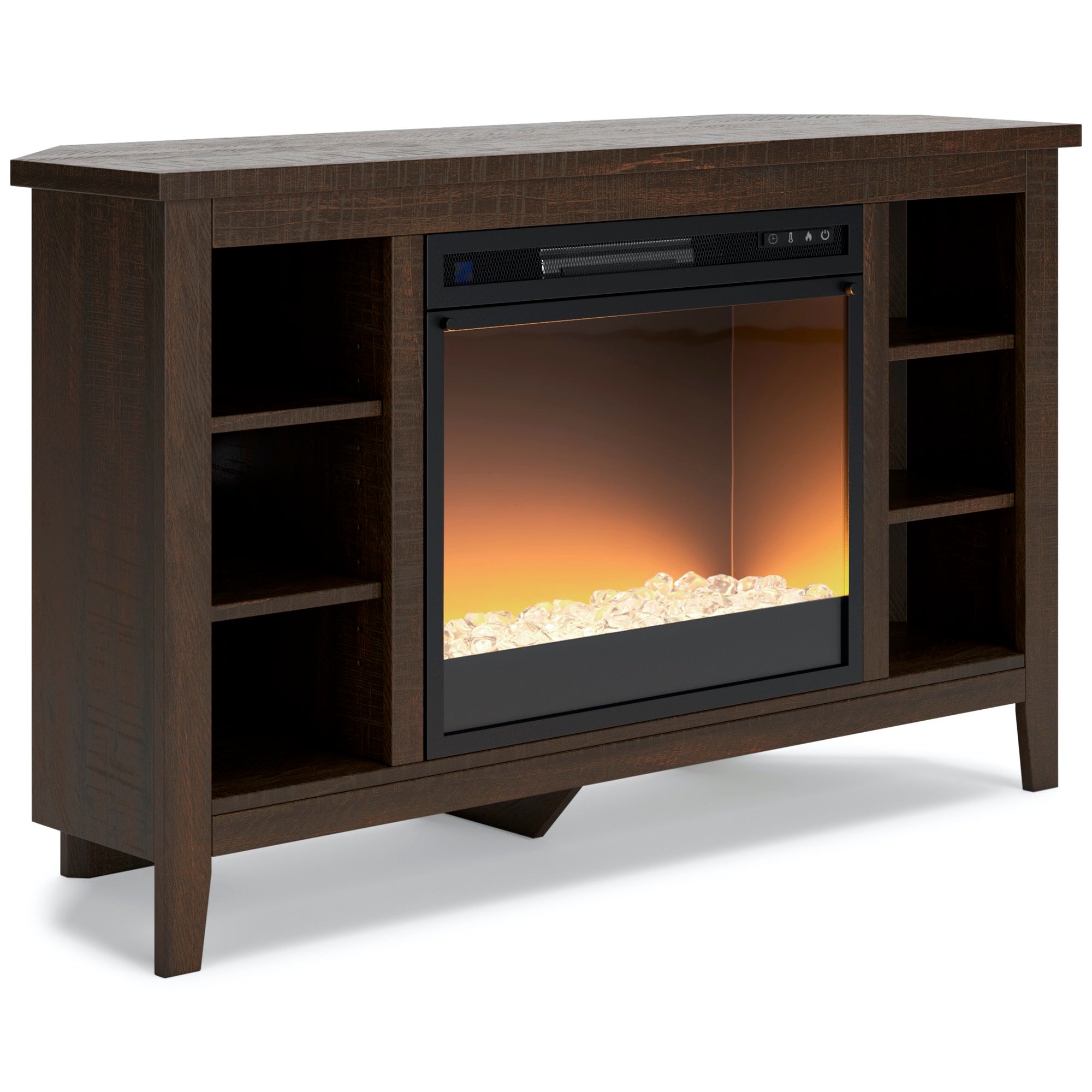 Camiburg Corner TV Stand with Electric Fireplace - Adams Furniture