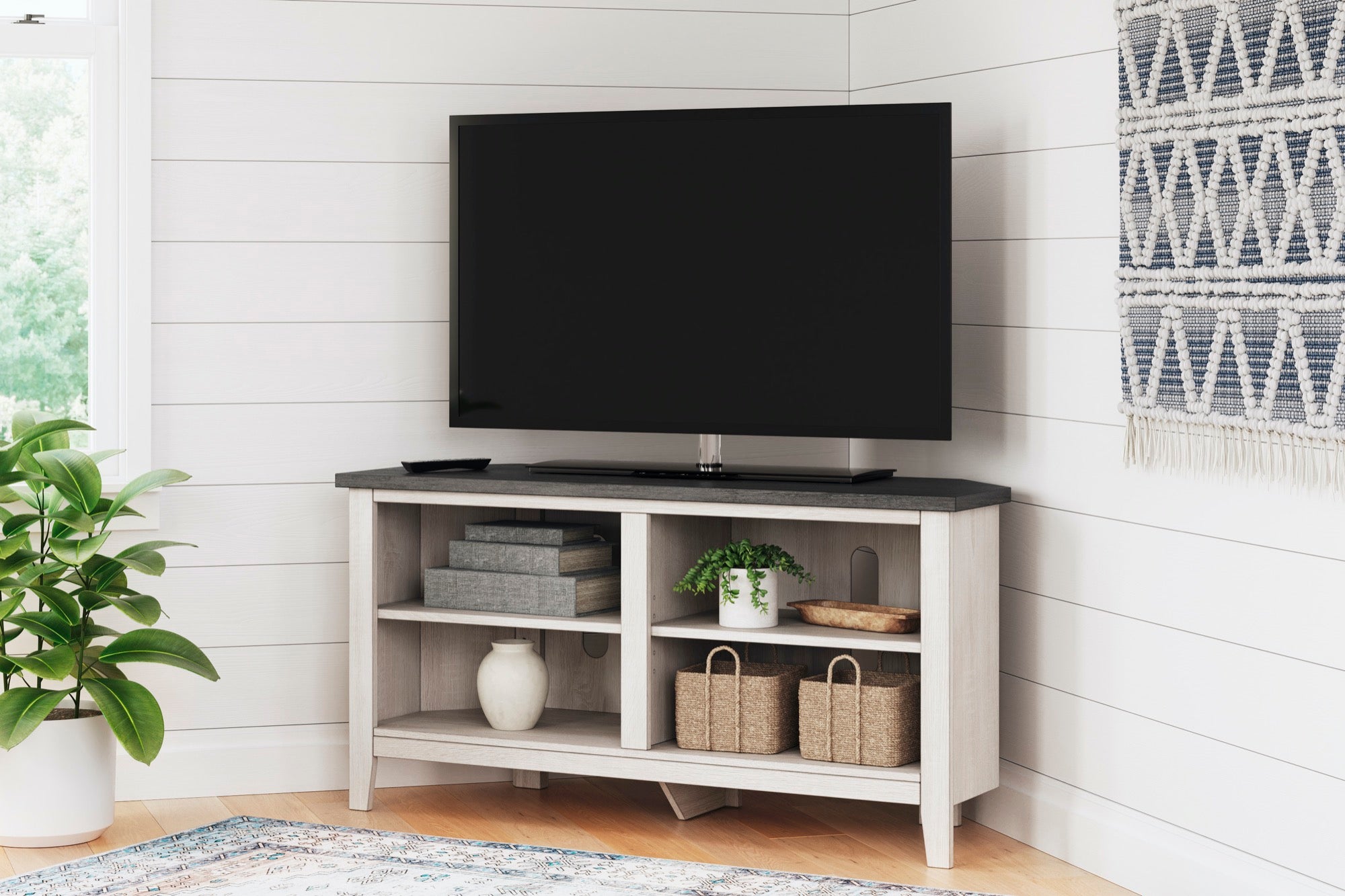 Dorrinson Corner TV Stand - Adams Furniture