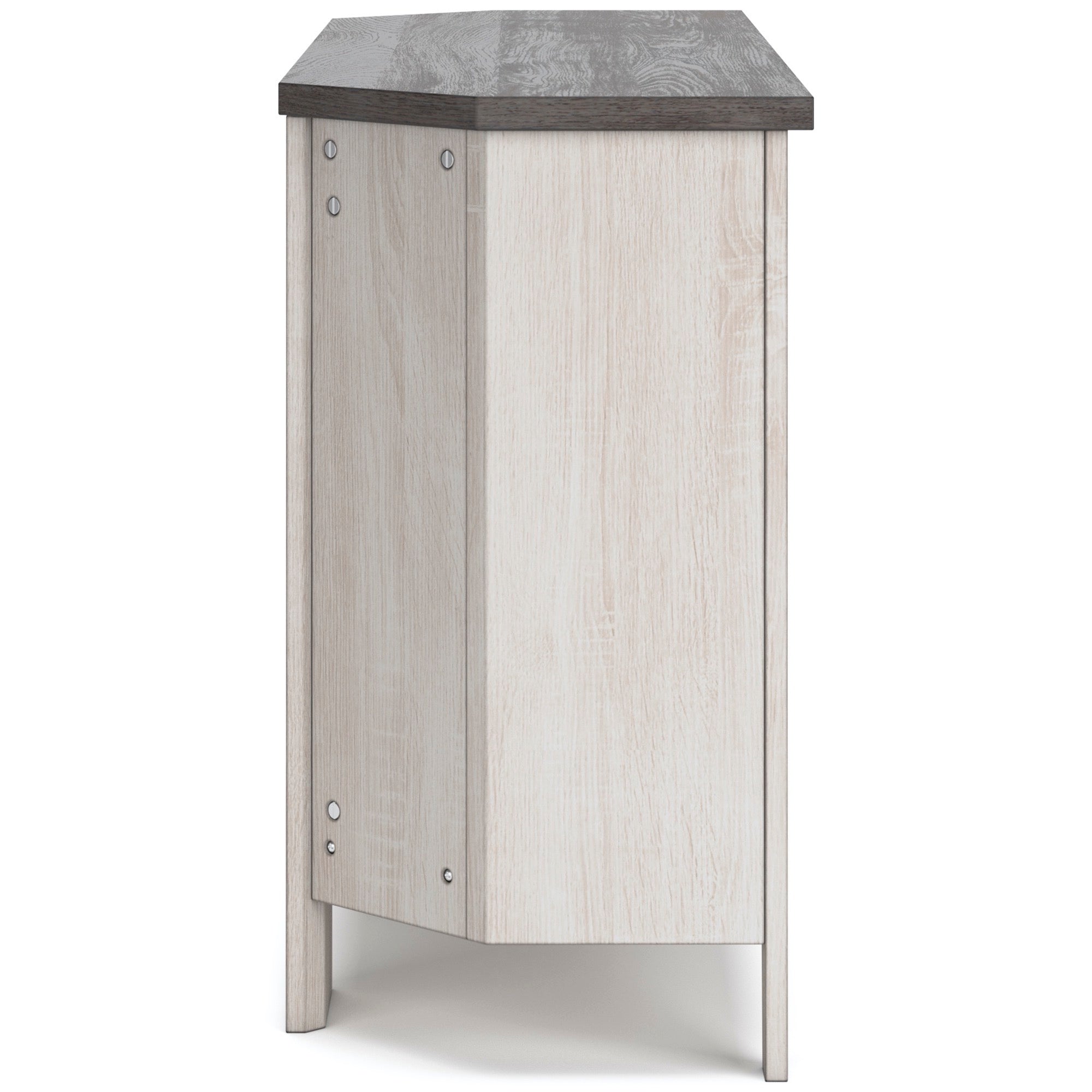 Dorrinson Corner TV Stand with Electric Fireplace - Adams Furniture