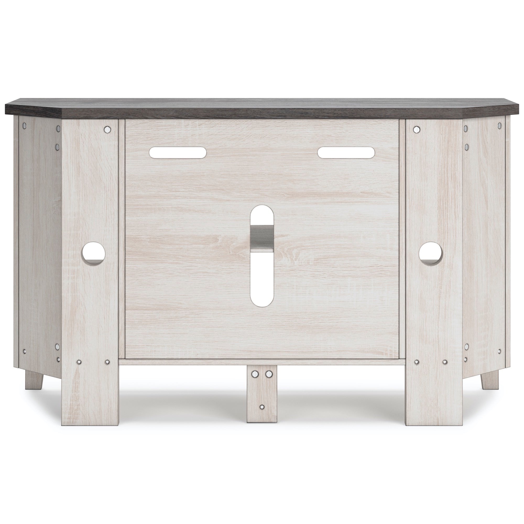 Dorrinson Corner TV Stand with Electric Fireplace - Adams Furniture