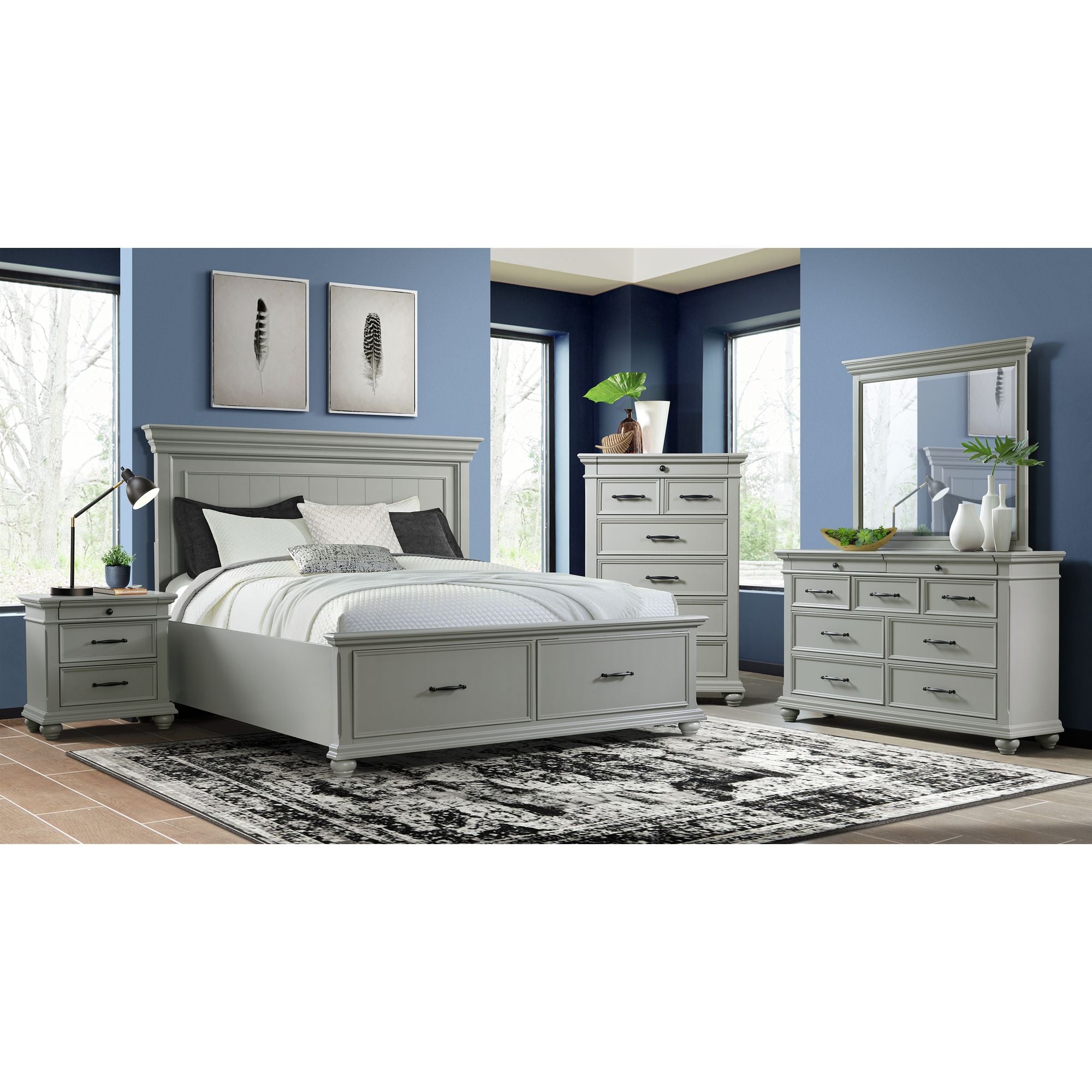 Slater Queen 5 Piece Storage Bedroom Set - Adams Furniture
