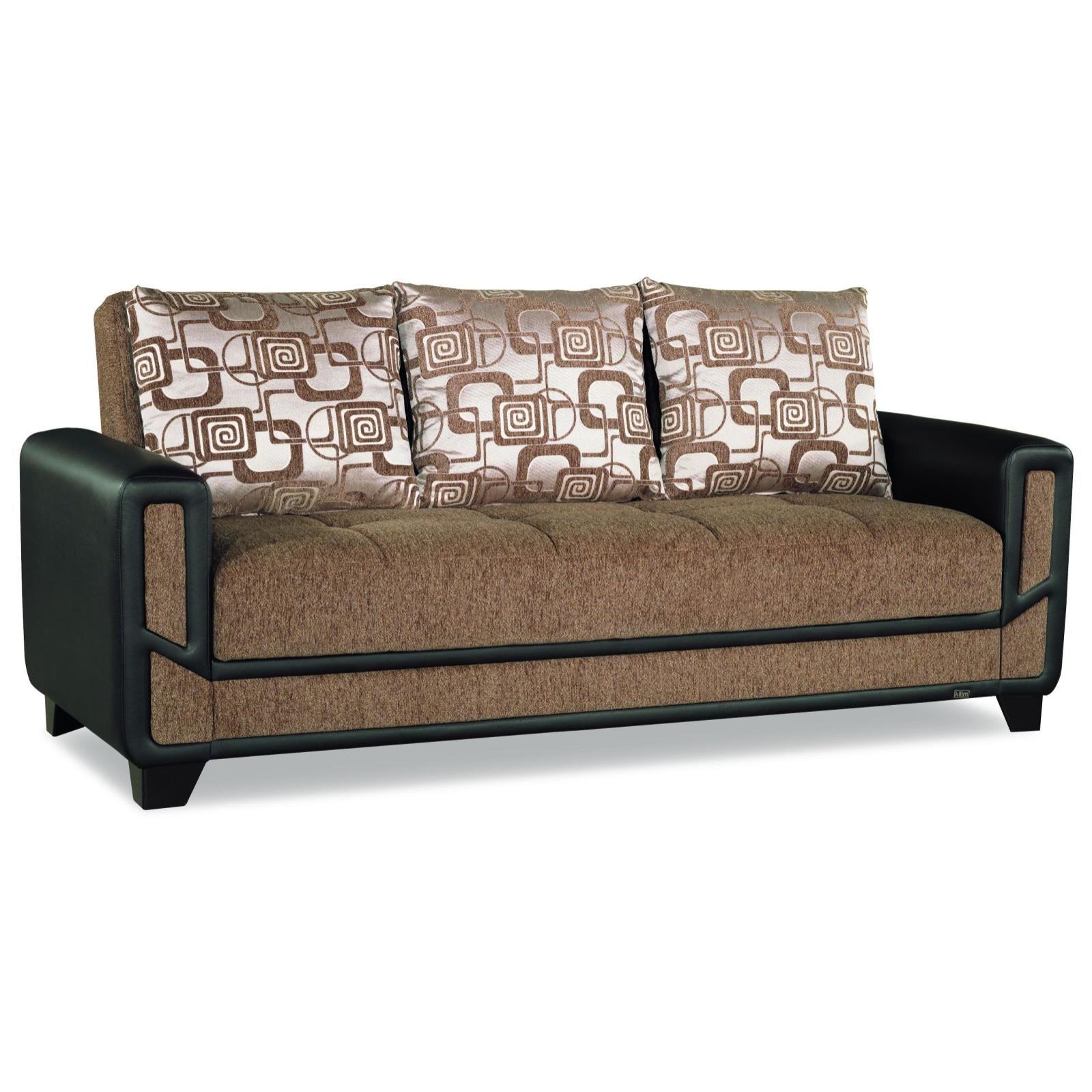 Mondo Brown Convertible Sofa - Adams Furniture