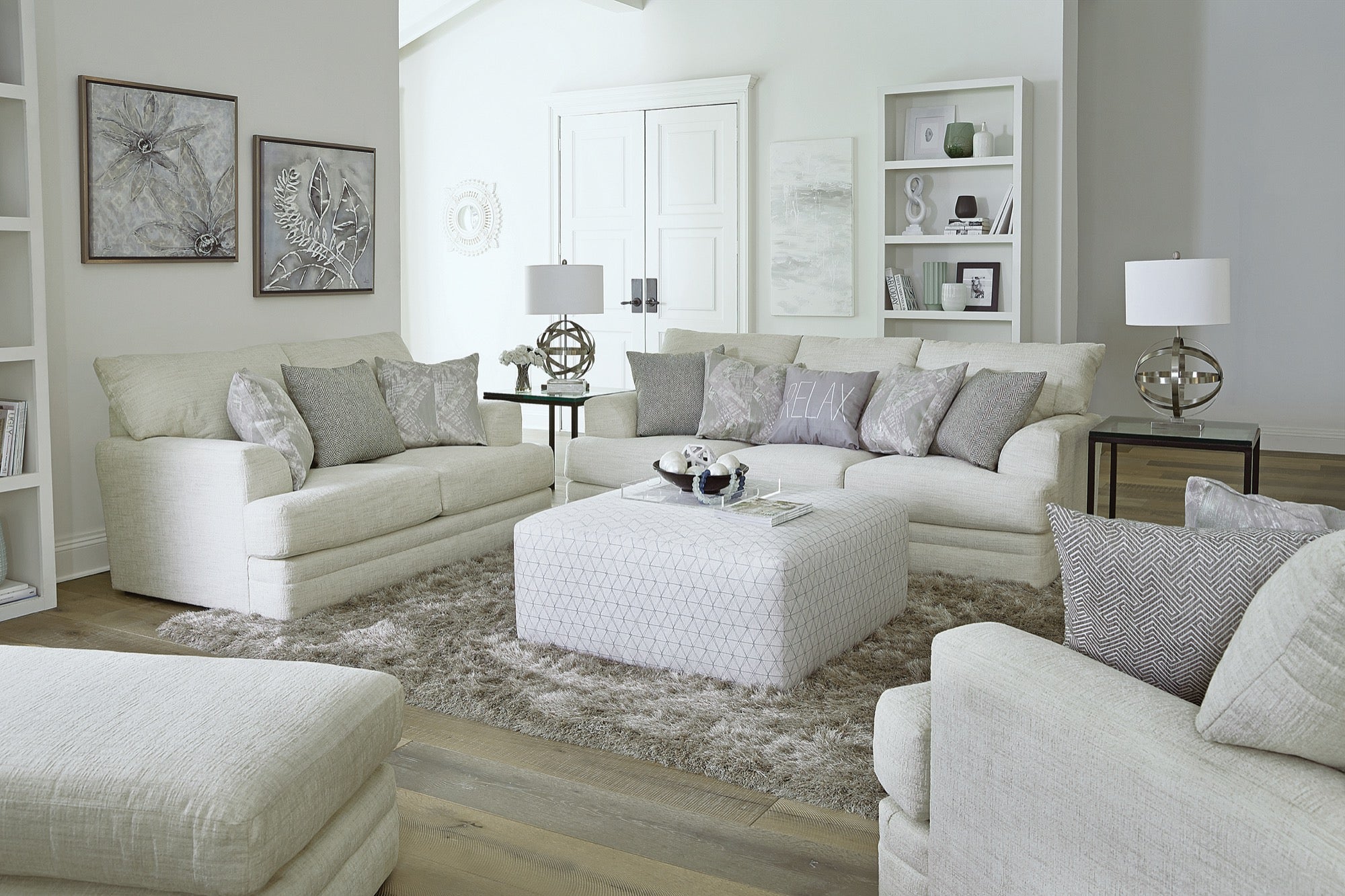 Zeller Cream Living Room Set