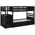 Elliott Twin Over Twin Stairway Bunk Bed with Under Bed Storage Cappuccino
