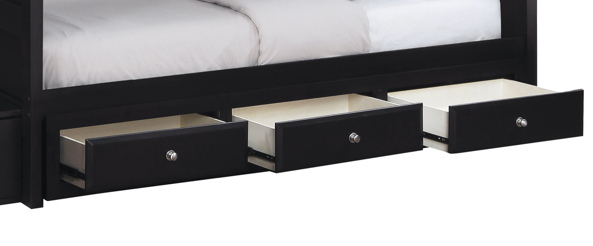 Elliott Twin Over Twin Stairway Bunk Bed with Under Bed Storage Cappuccino