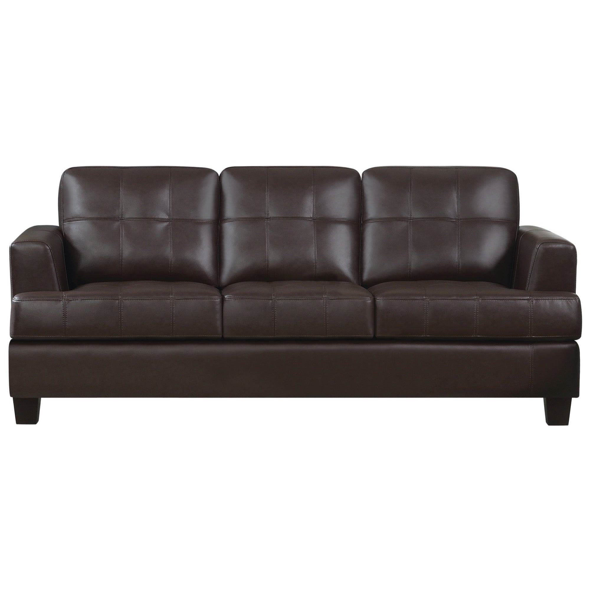 Samuel Upholstered Sleeper Sofa Dark Brown - Adams Furniture