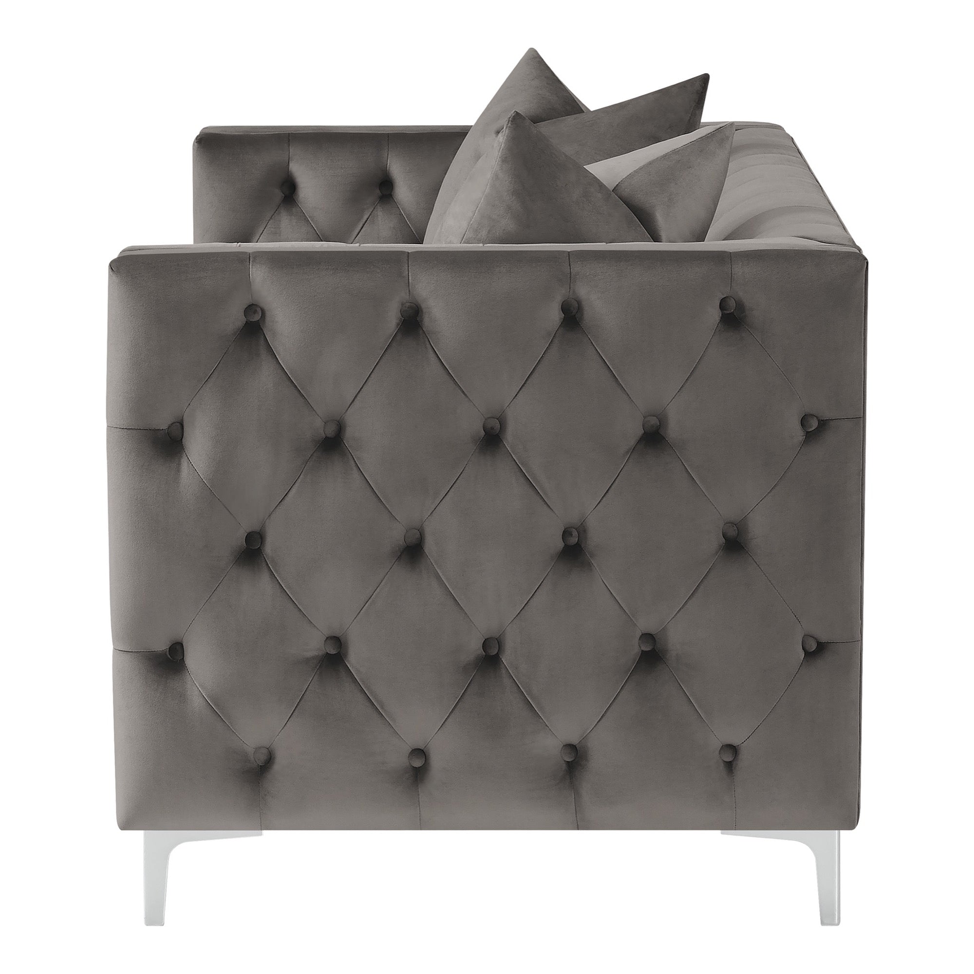 Phoebe Tufted Tuxedo Arms Sofa Urban Bronze