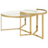 Delia 2-Piece Round Nesting Table Clear And Gold