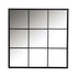 Quetzal Square Window Pane Wall Mirror Black