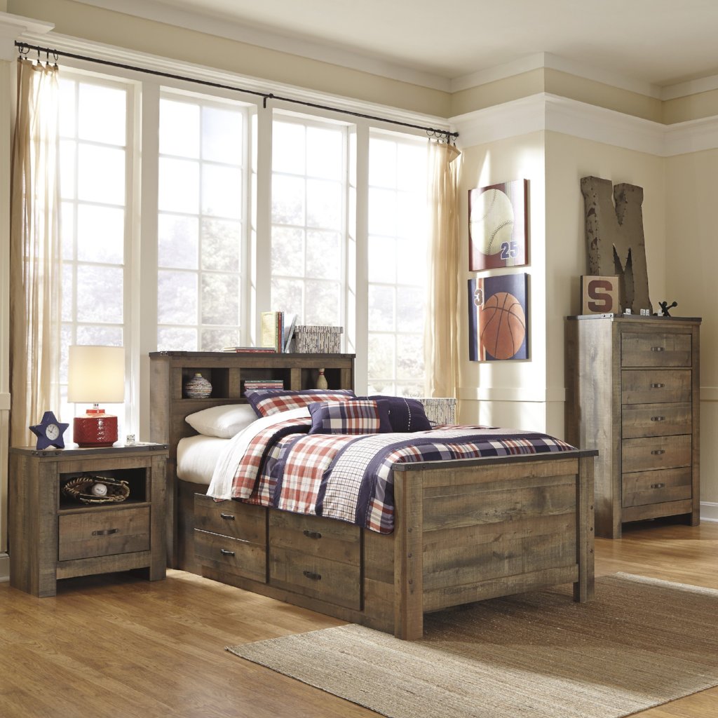 Trinell Twin Bookcase 5 Piece Bedroom
