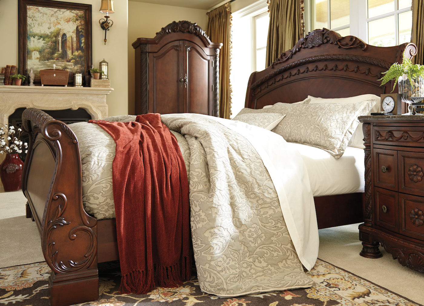 north shore queen 5 piece bedroom set – adams furniture