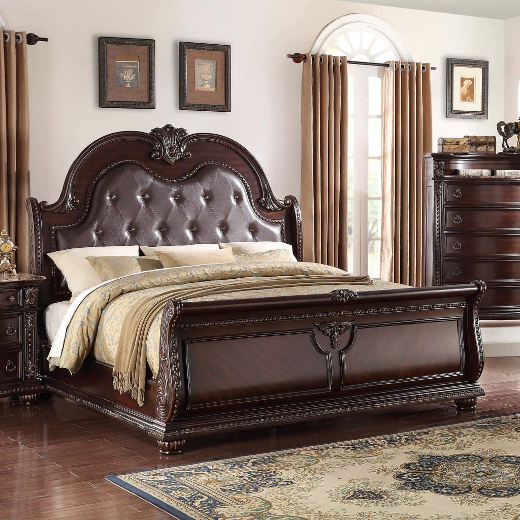 Stanley Collection Bedroom Set, Antique Platinum Finish B9506