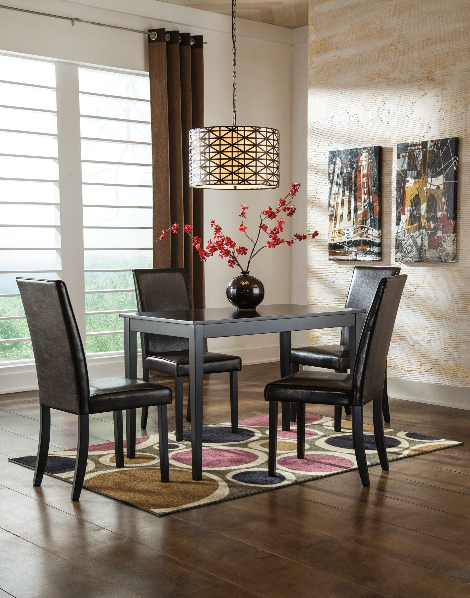Kimonte Dining Table and 4 Chairs - Adams Furniture