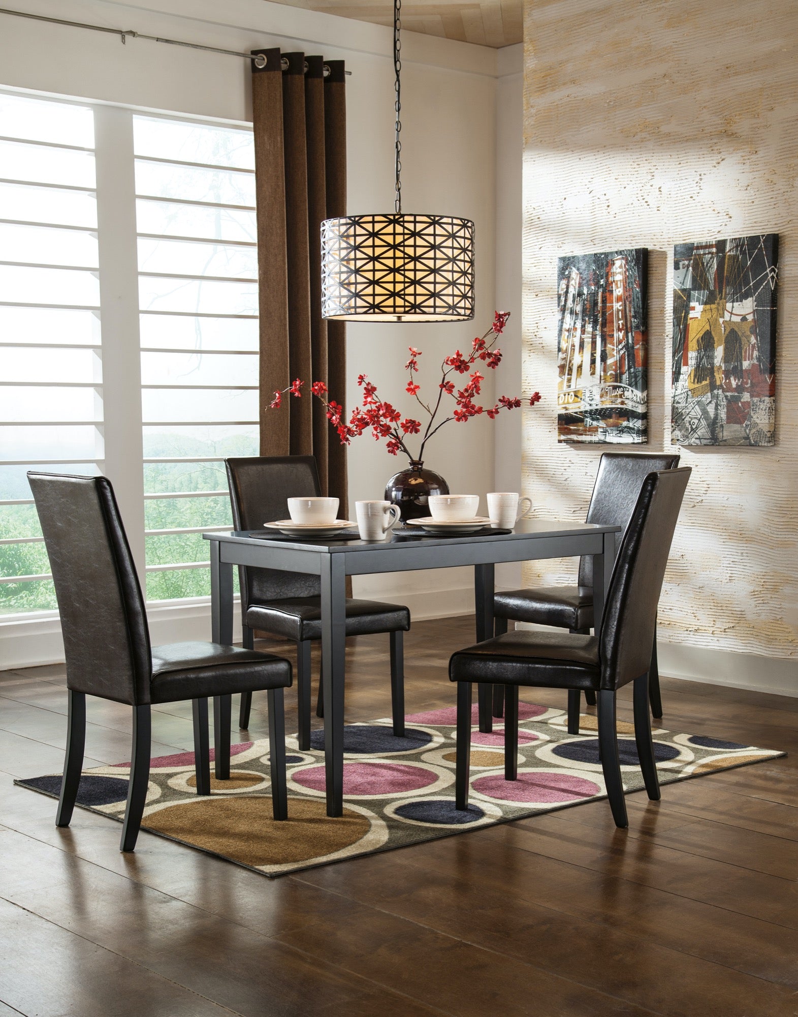 Kimonte Dining Table and 4 Chairs - Adams Furniture