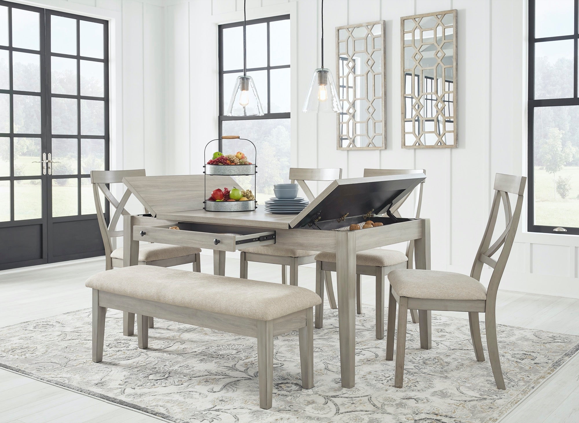 Parellen 6 Piece Storage Dining Set