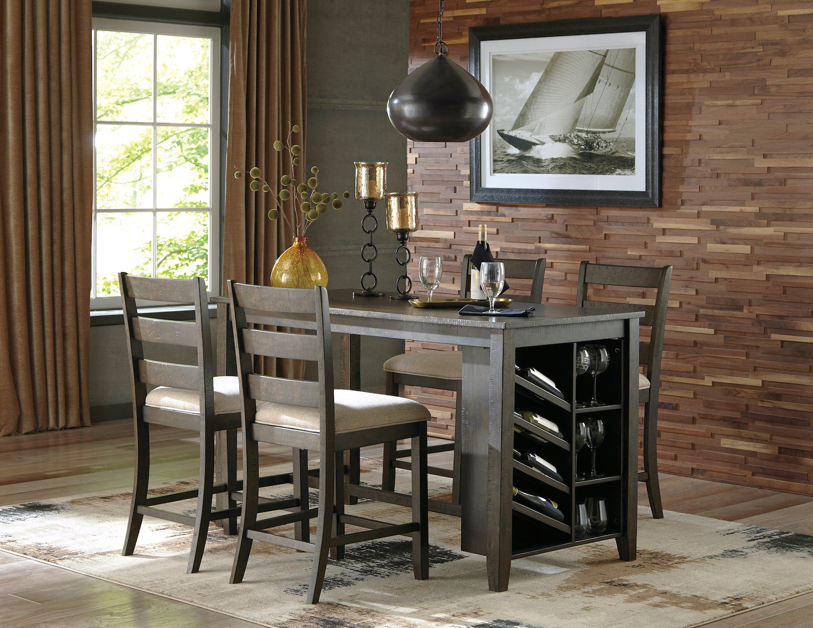 Rokane 5 Piece Counter Dining Set