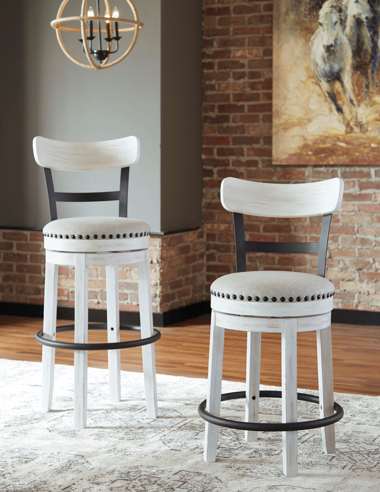 Valebeck Counter Height Dining Table and 4 Barstools - Adams Furniture