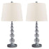 Joaquin Clear/Silver Table Lamp (Set of 2)