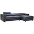 Grayson Charcoal Leather Sectional